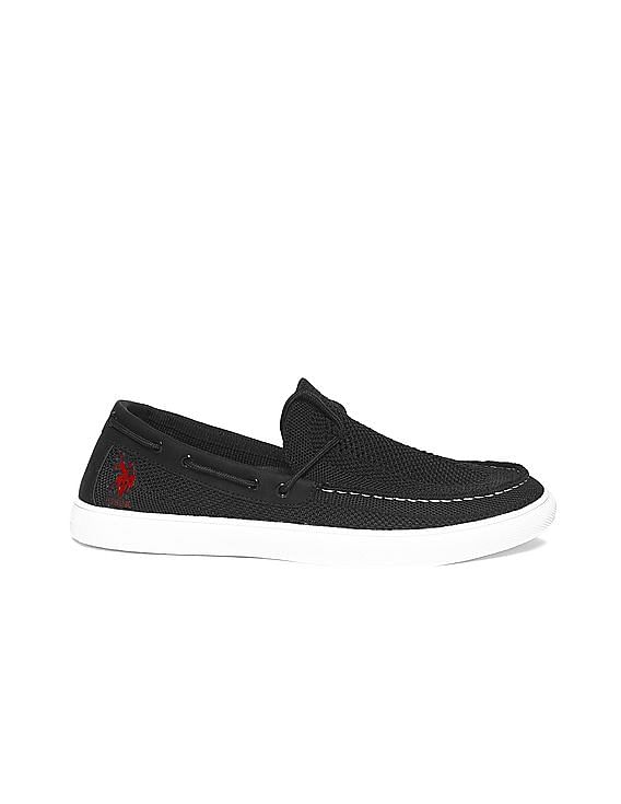 U.S. Polo Assn. Men Low Top Mesh Knit Tesoco Boat Shoes