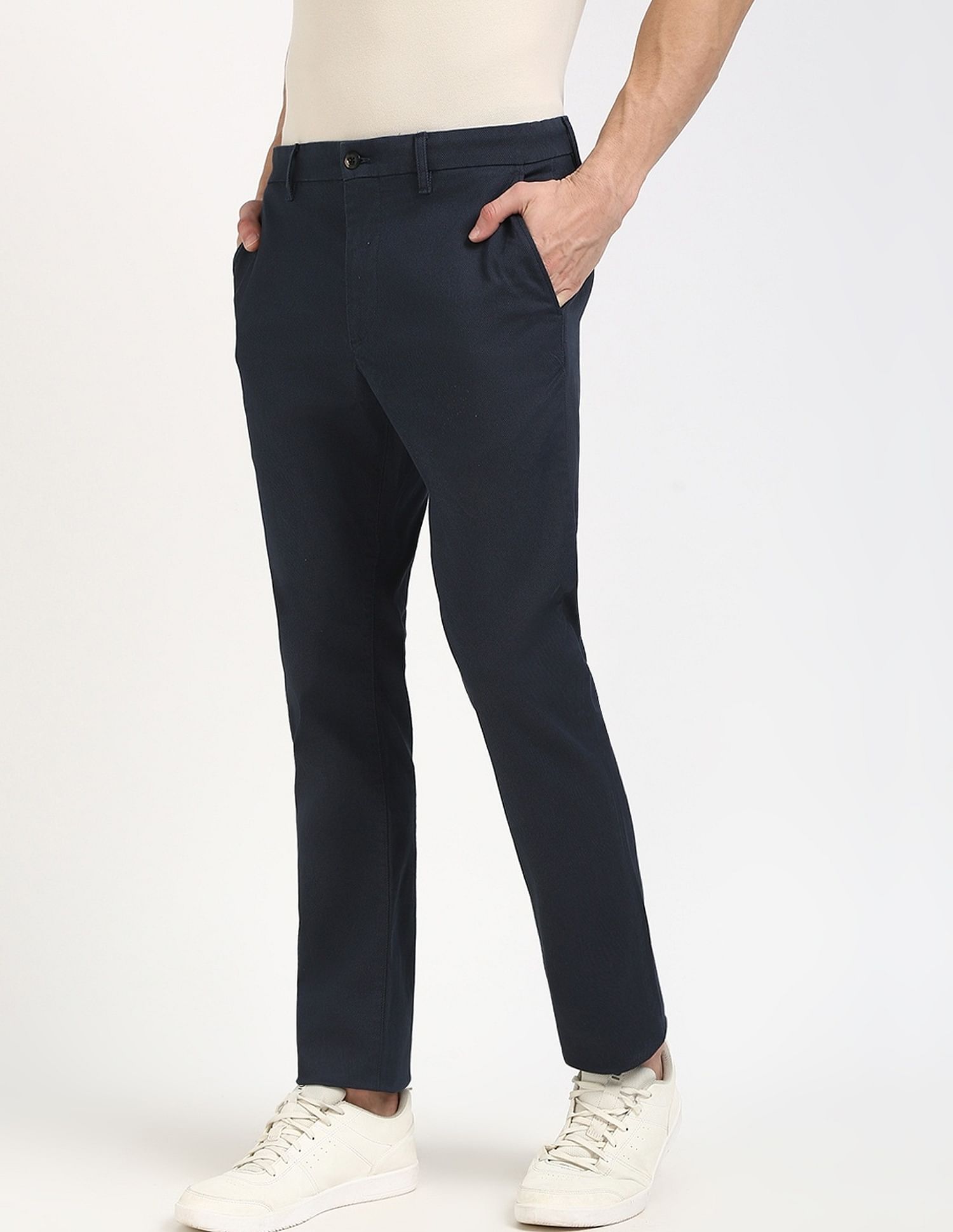 Tommy Hilfiger Navy Men's Trousers for Professional Style
