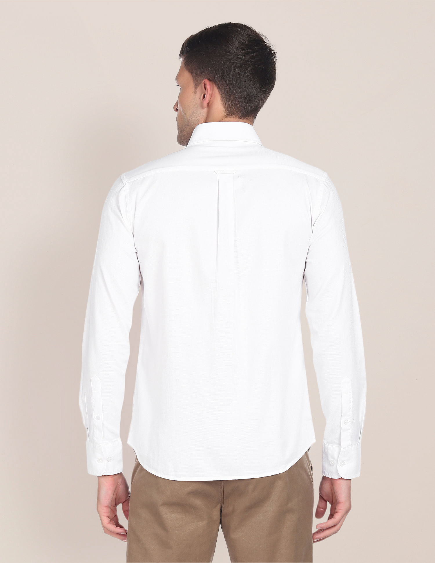 U.S. Polo Assn. Birdseye Dobby Textured Solid Shirt
