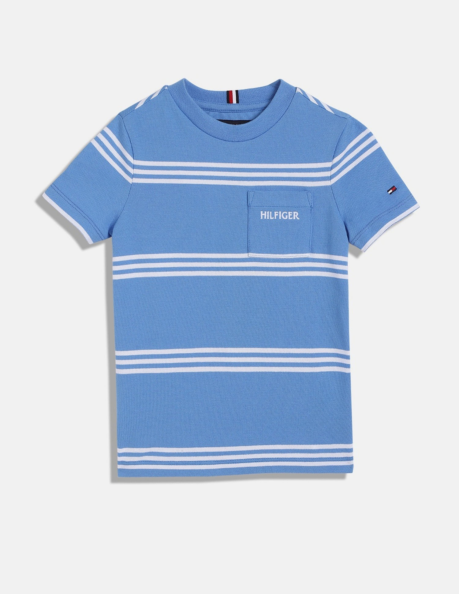 Tommy Hilfiger Kids Boys Striped Regular-Fit Cotton T-Shirt