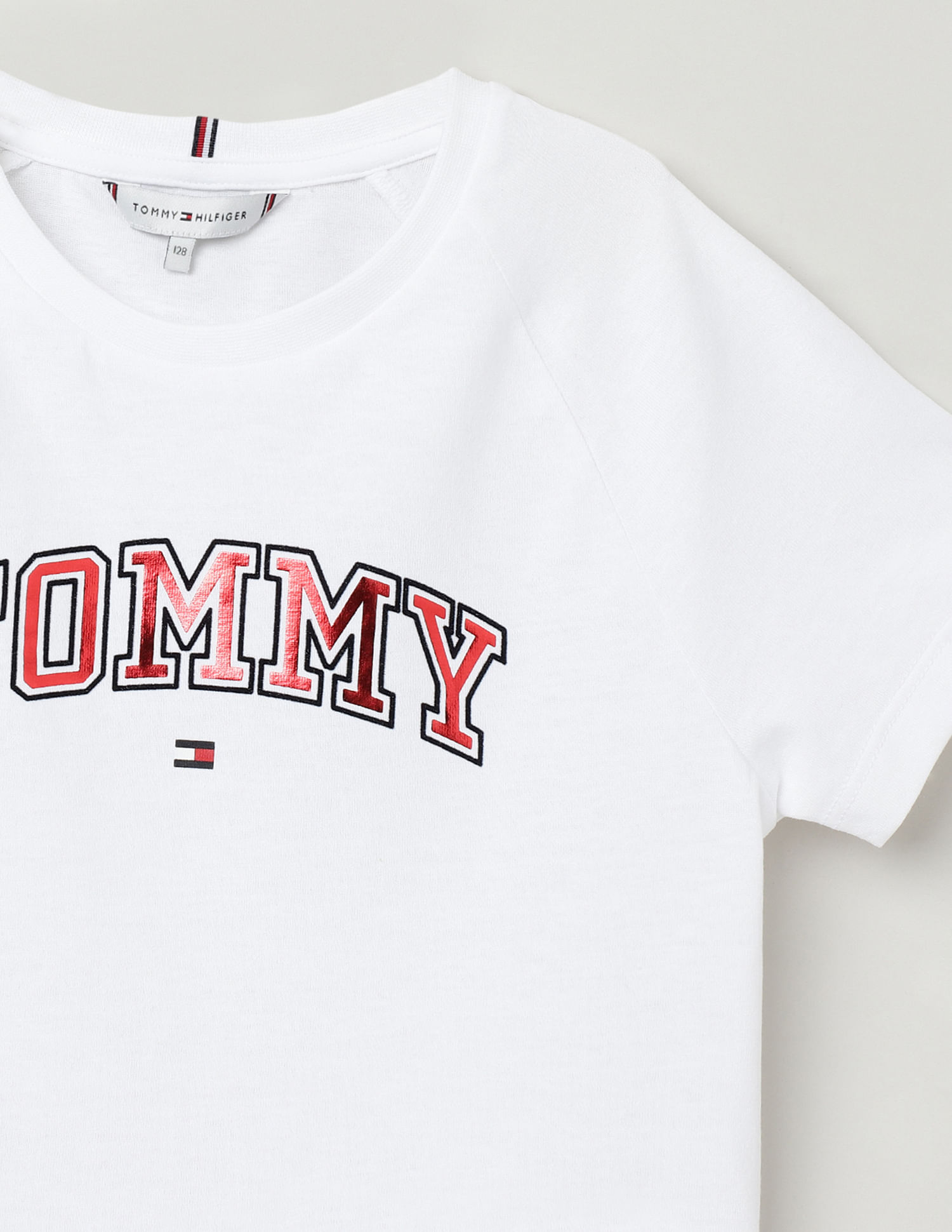 Tommy Hilfiger Kids Girls Transitional Varsity Foil T-Shirt
