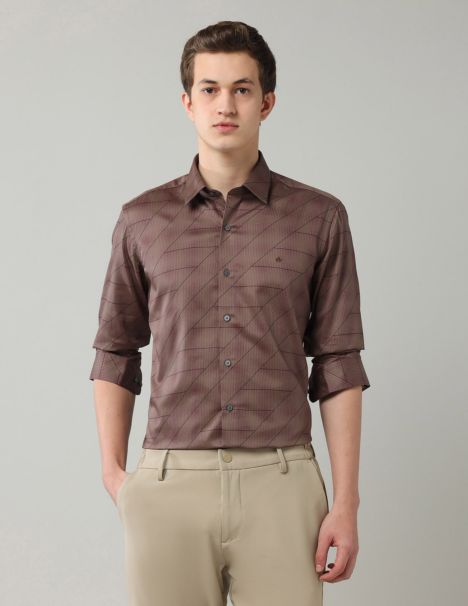 Arrow Newyork Pure Cotton Printed Manhattan Slim Fit Shirt