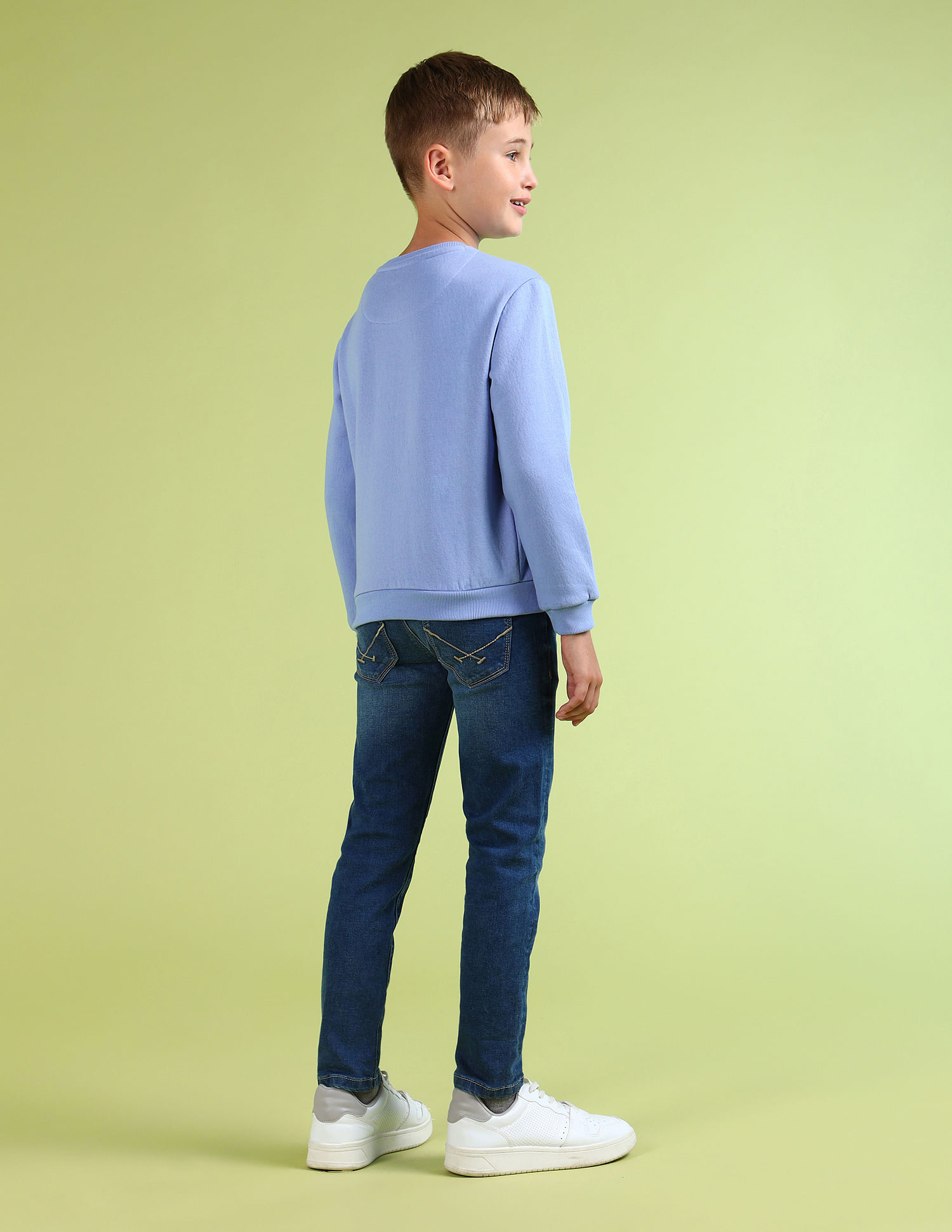 U.S. Polo Assn. Kids Boys Regular Fit Brand Embroidered Sweatshirt