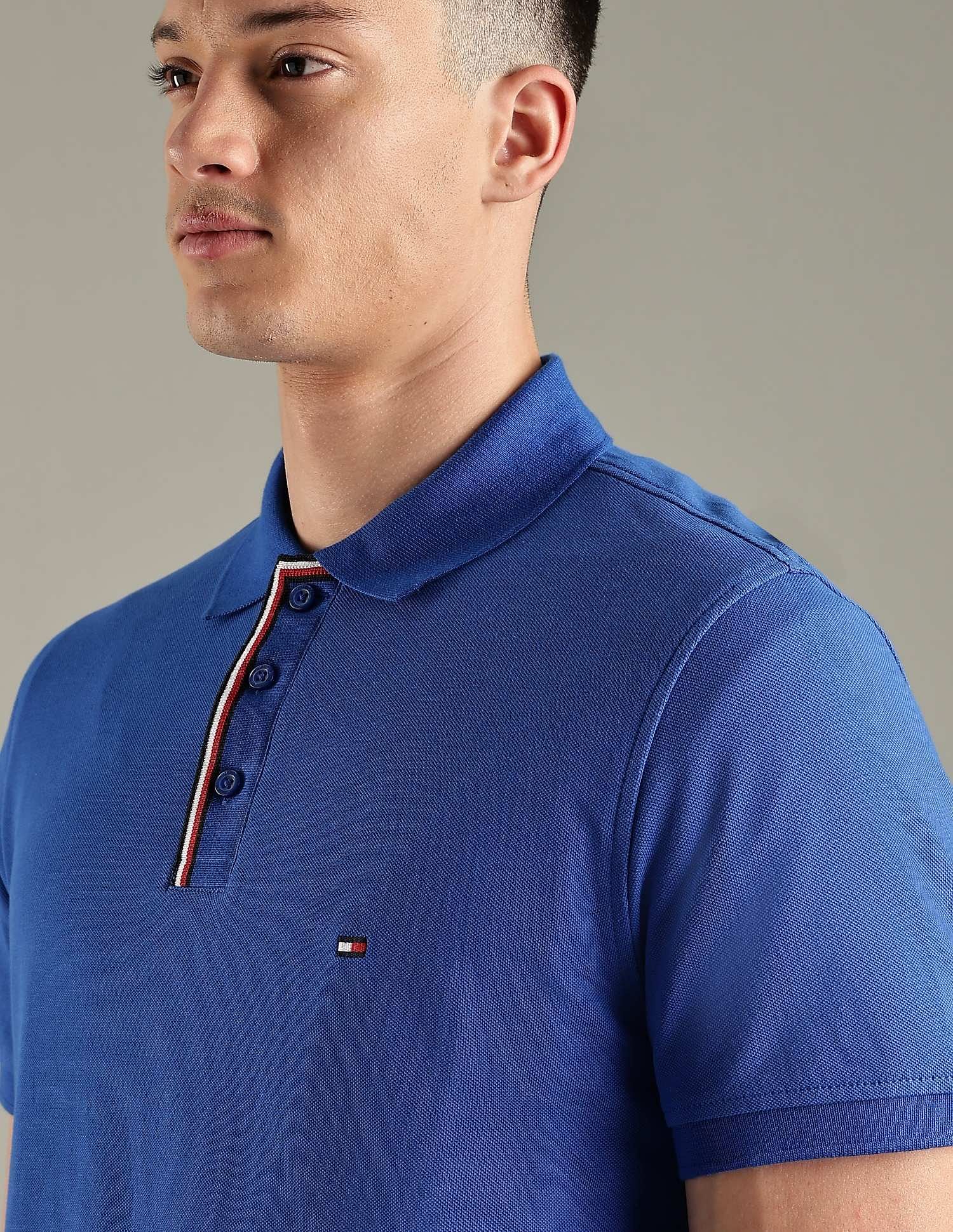 Tommy Hilfiger Solid Regular-Fit Cotton Polo Shirt