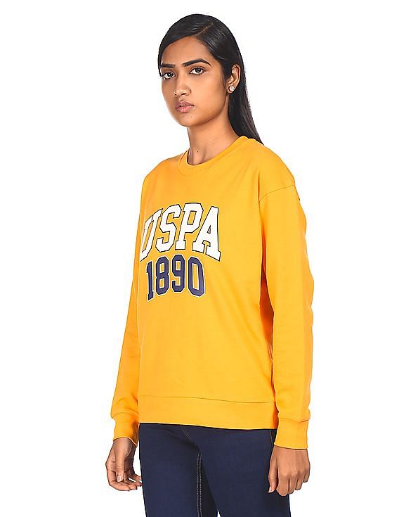 U.S. Polo Assn. Women Crew Neck Printed Sweatshirt