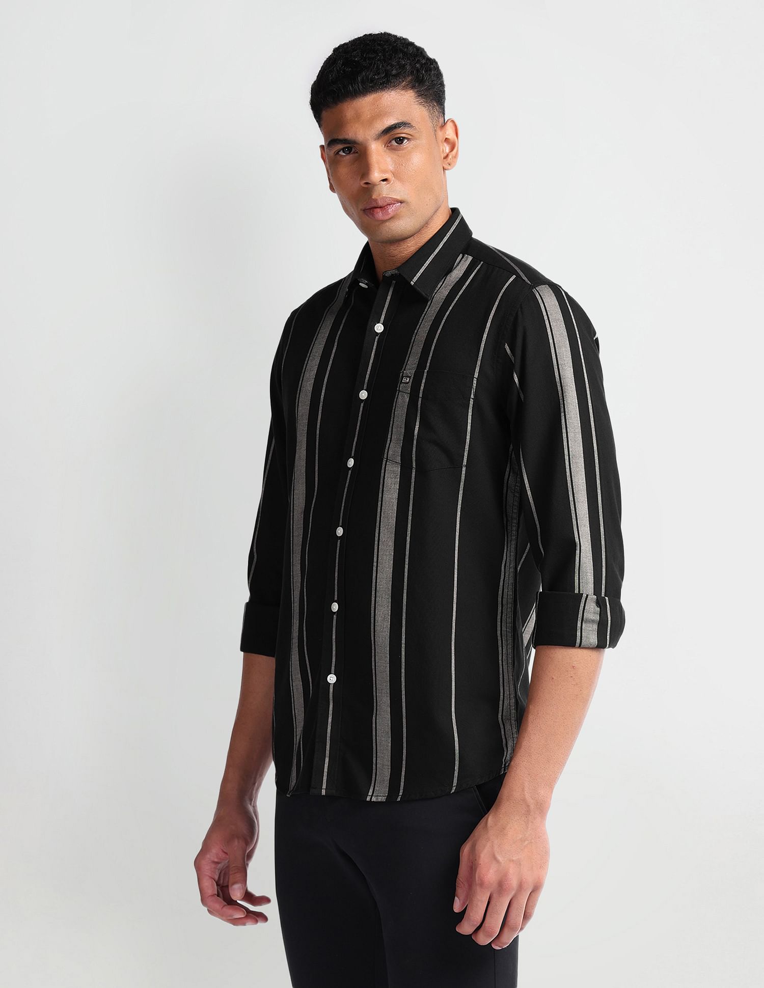 Arrow Sport Long Sleeve Stripes Shirt