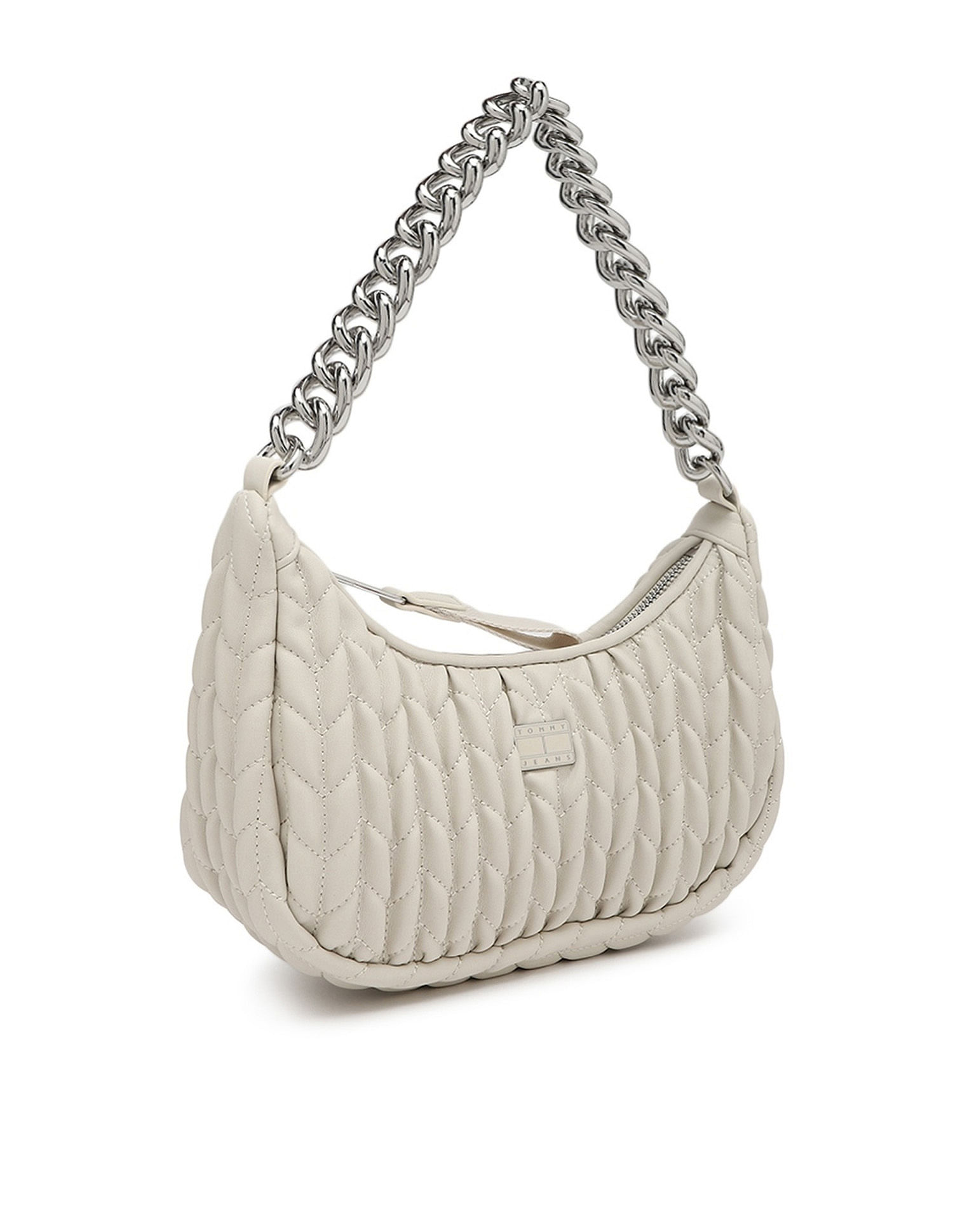 Tommy Hilfiger Quilted Beige Pu Shoulder Bag