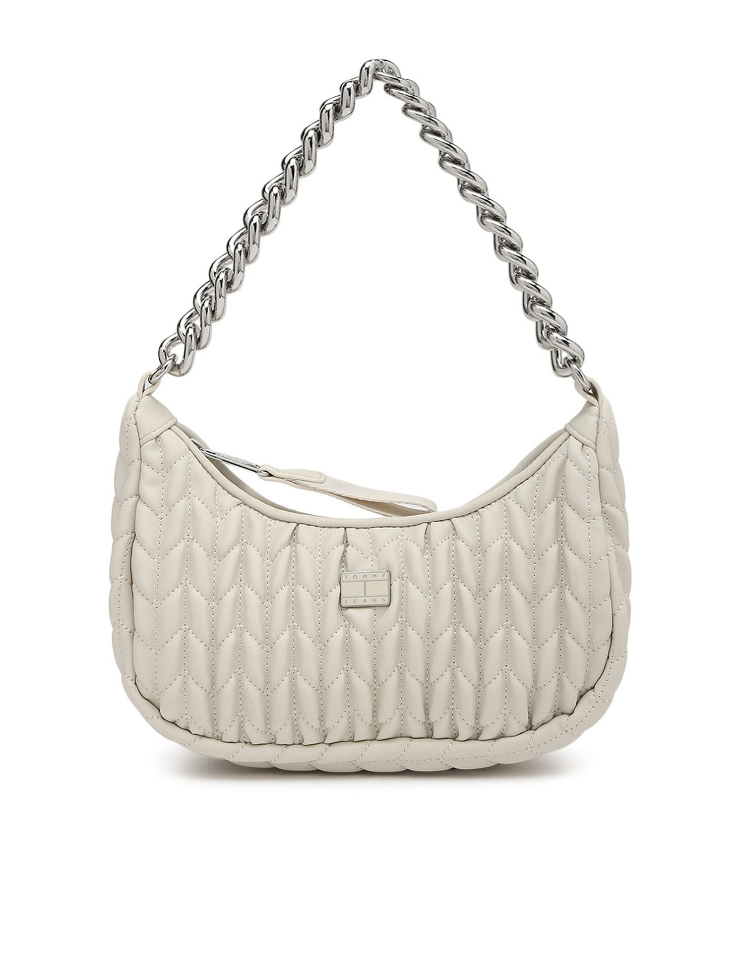 Tommy Hilfiger Quilted Beige Pu Shoulder Bag