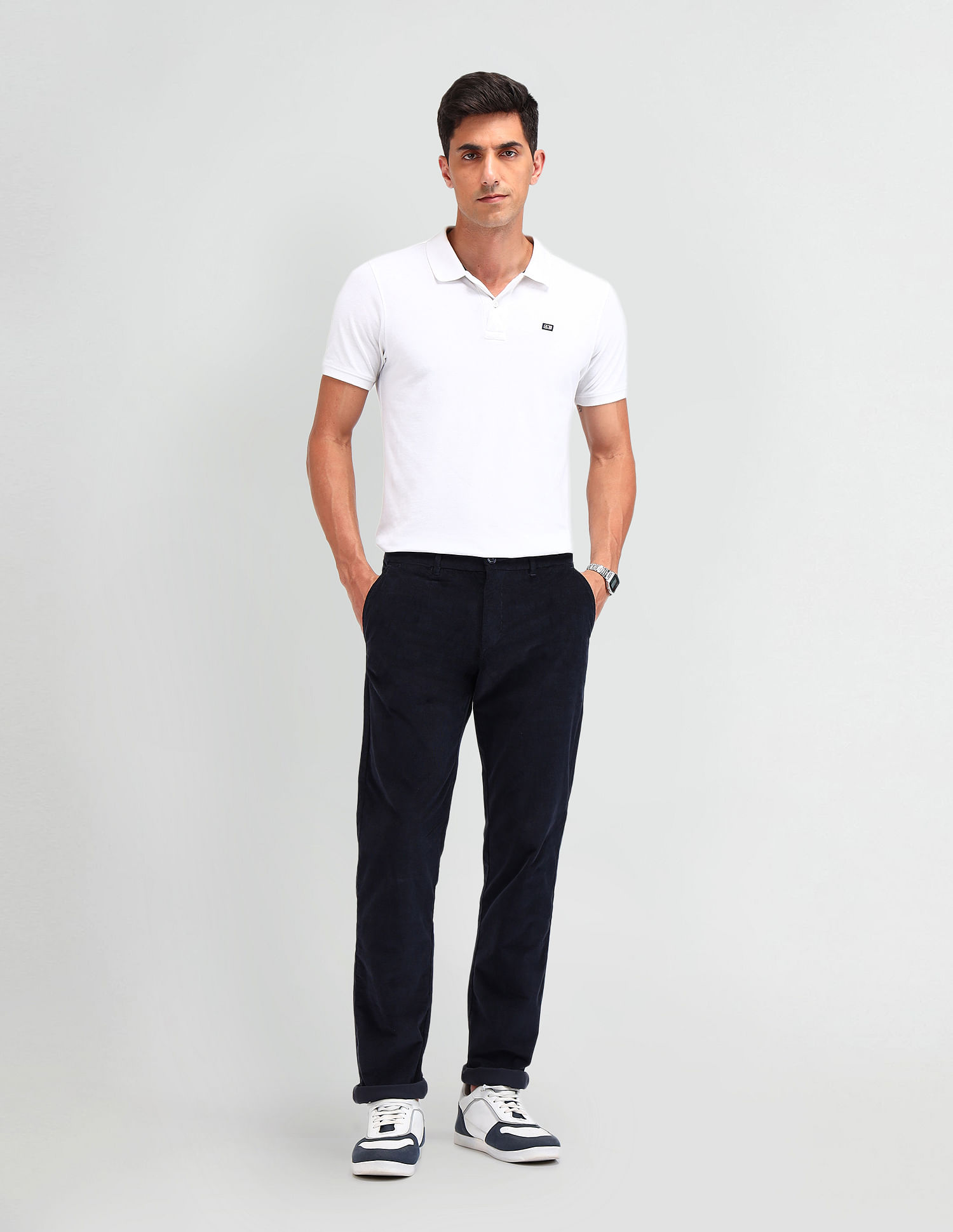 Arrow Sport Regular Fit Corduroy Trousers