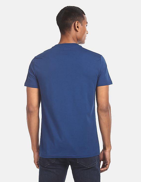 Calvin Klein Men Navy Slim Fit Logo T-Shirt