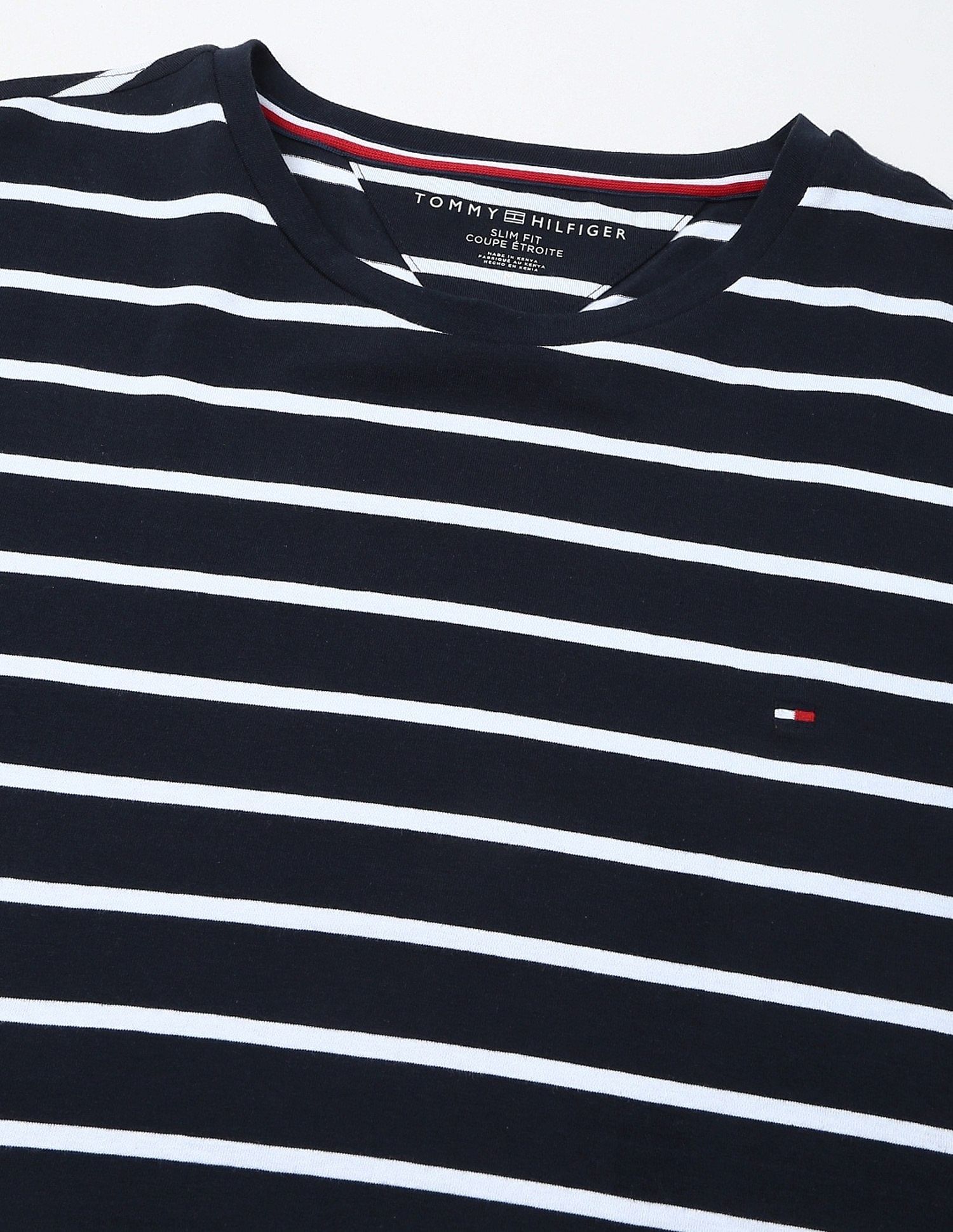 Tommy Hilfiger Striped Slim-Fit Cotton T-Shirt
