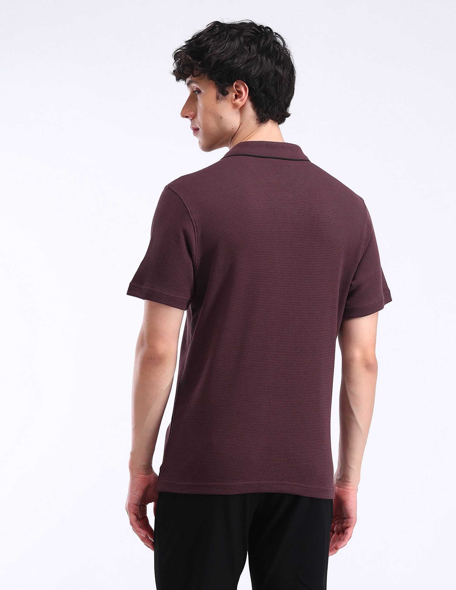 Flying Machine Solid Regular Fit Polo Shirt