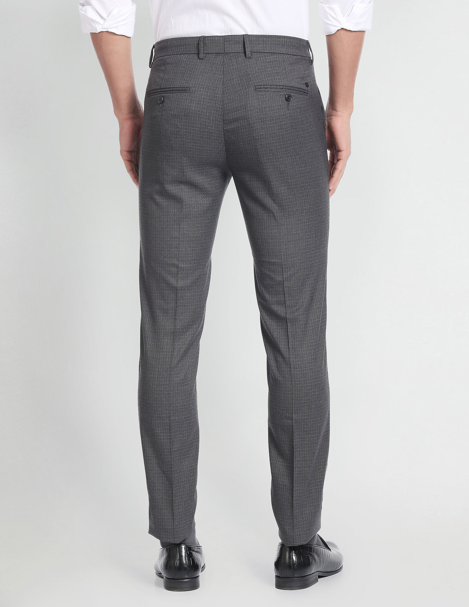 Arrow Newyork Jackson Super Slim Fit Dobby Formal Trousers