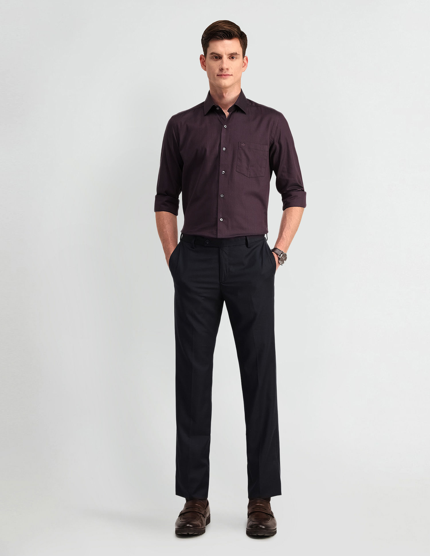 Arrow Manhattan Slim Fit Cotton Shirt