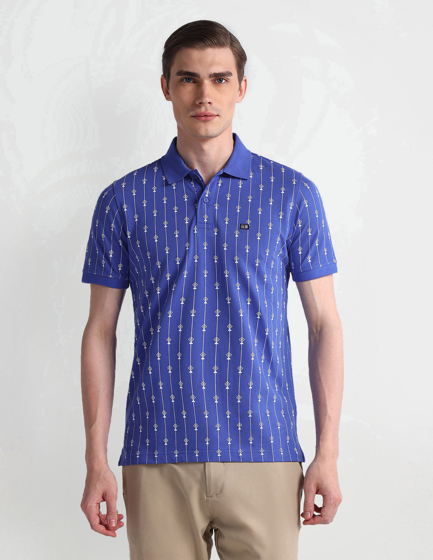 Arrow Sport Vertical Stripe Polo Shirt