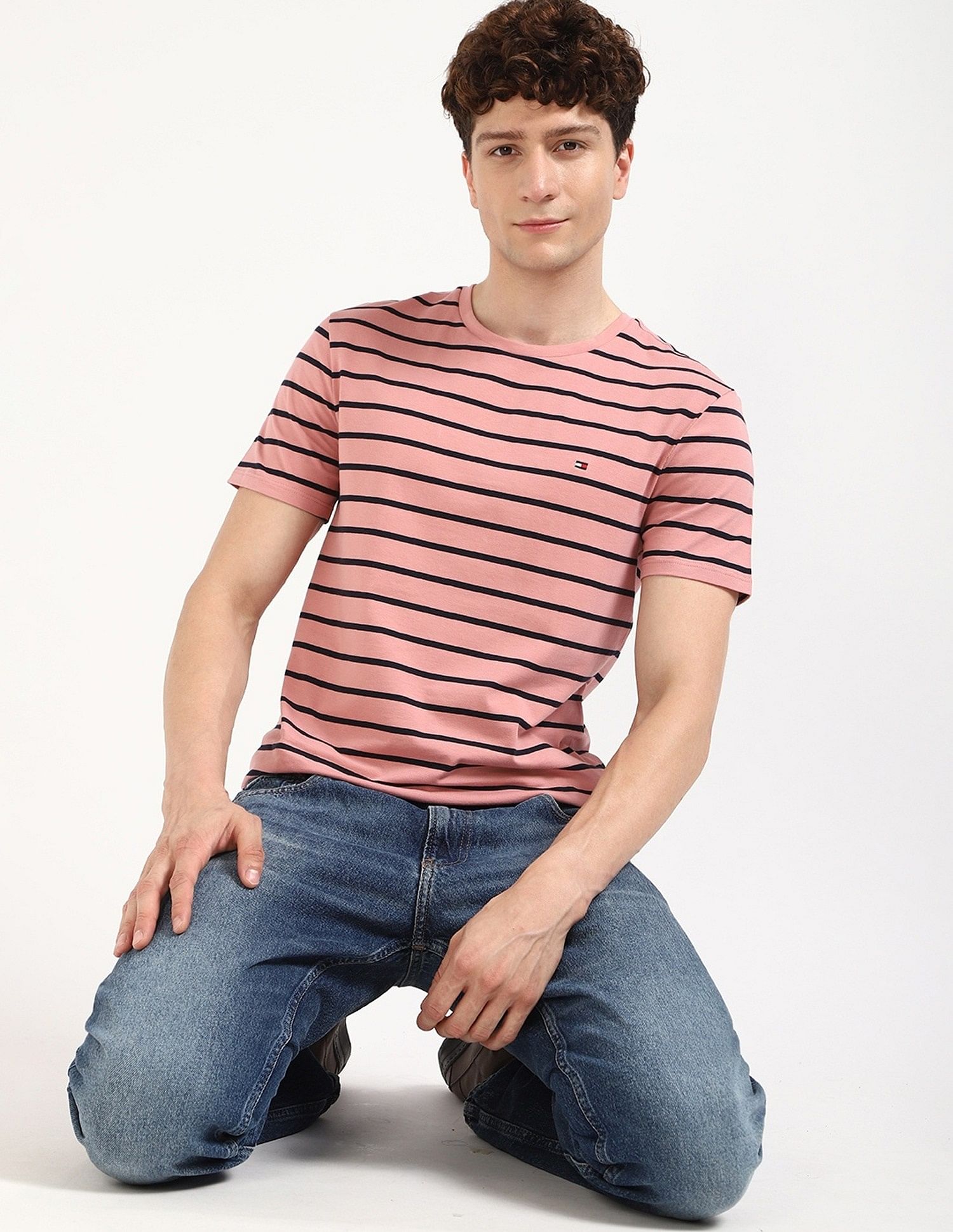 Tommy Hilfiger Striped Regular-Fit Cotton T-Shirt