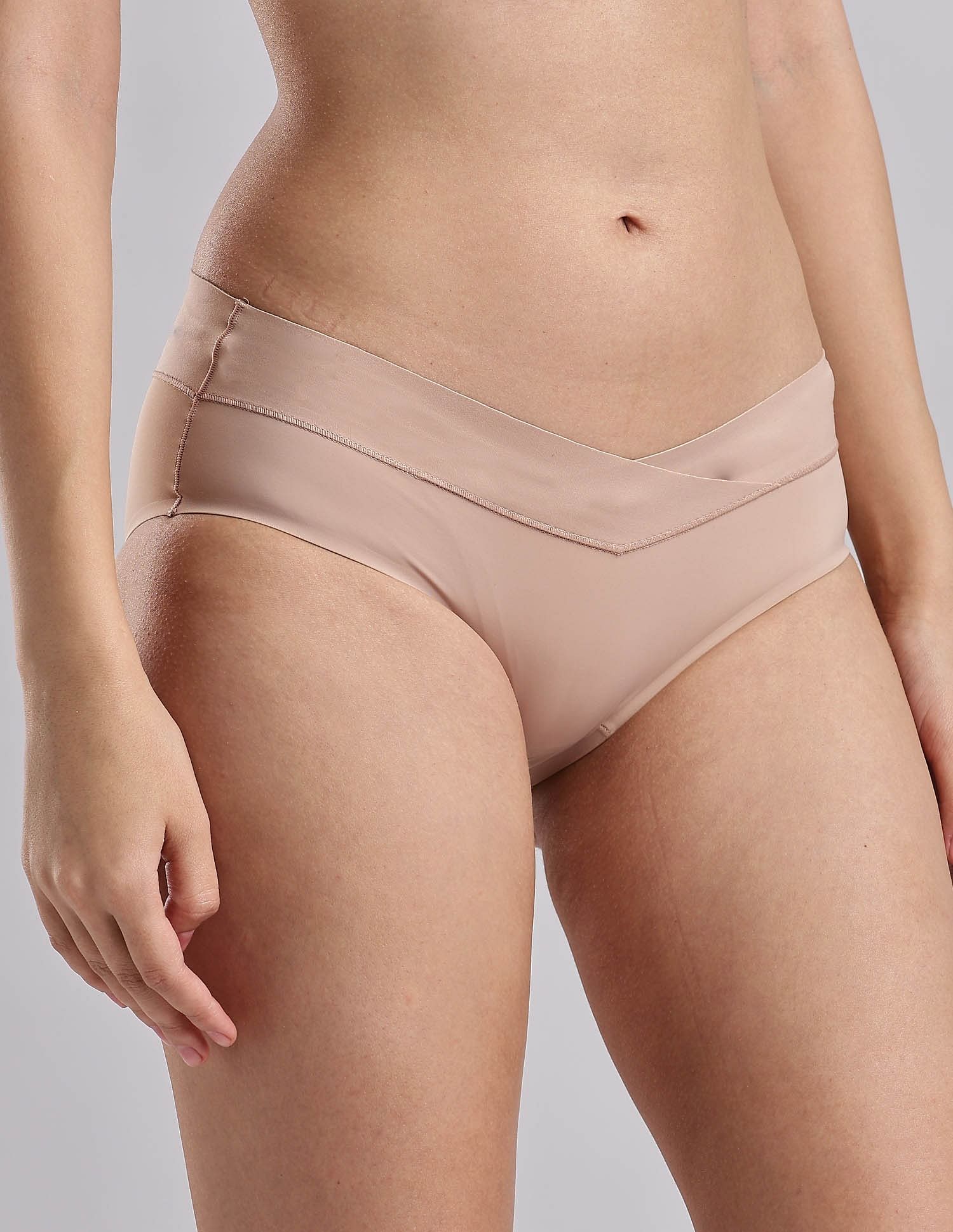 Calvin Klein Underwear Womens Beige Solid Panties