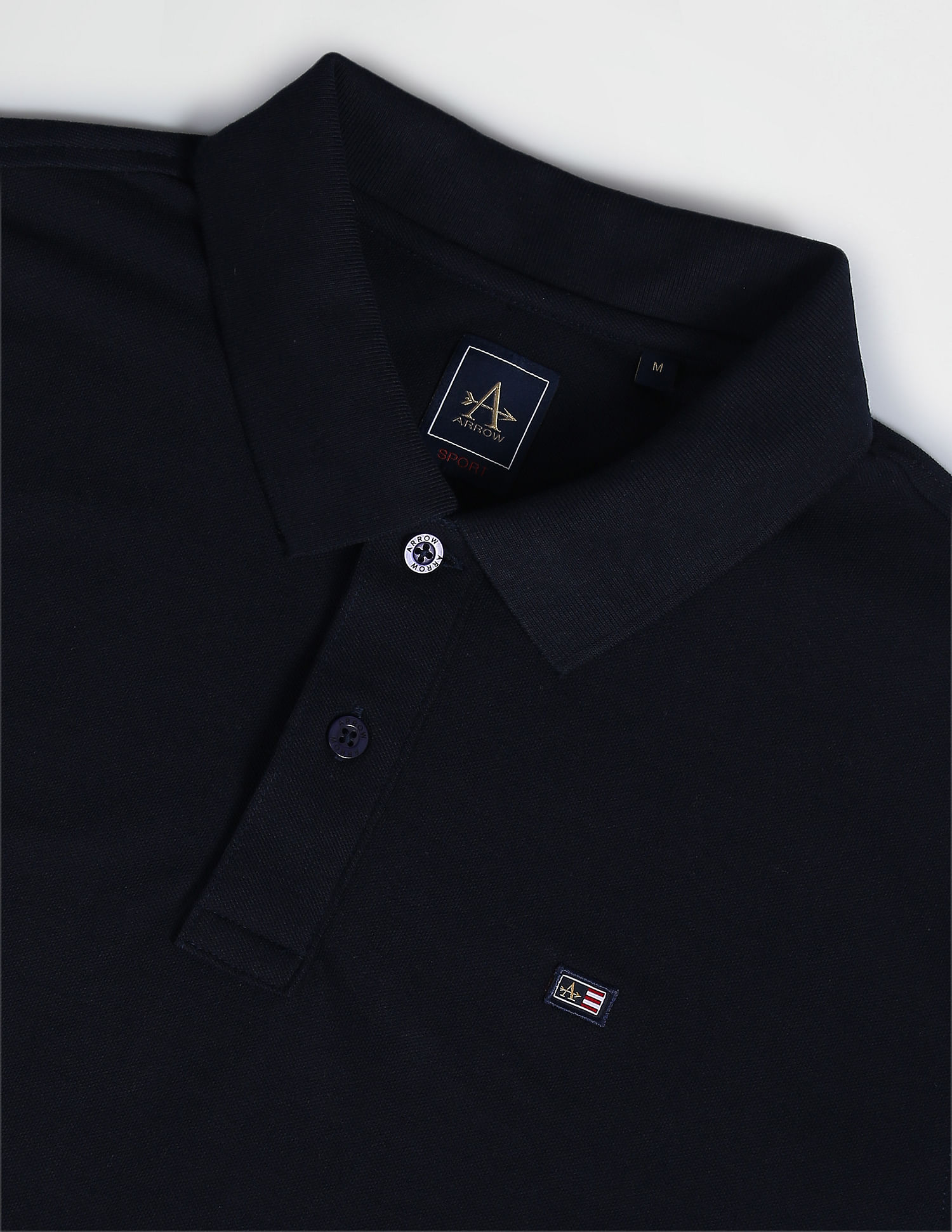 Arrow Sports Pure Cotton Solid Polo Shirt