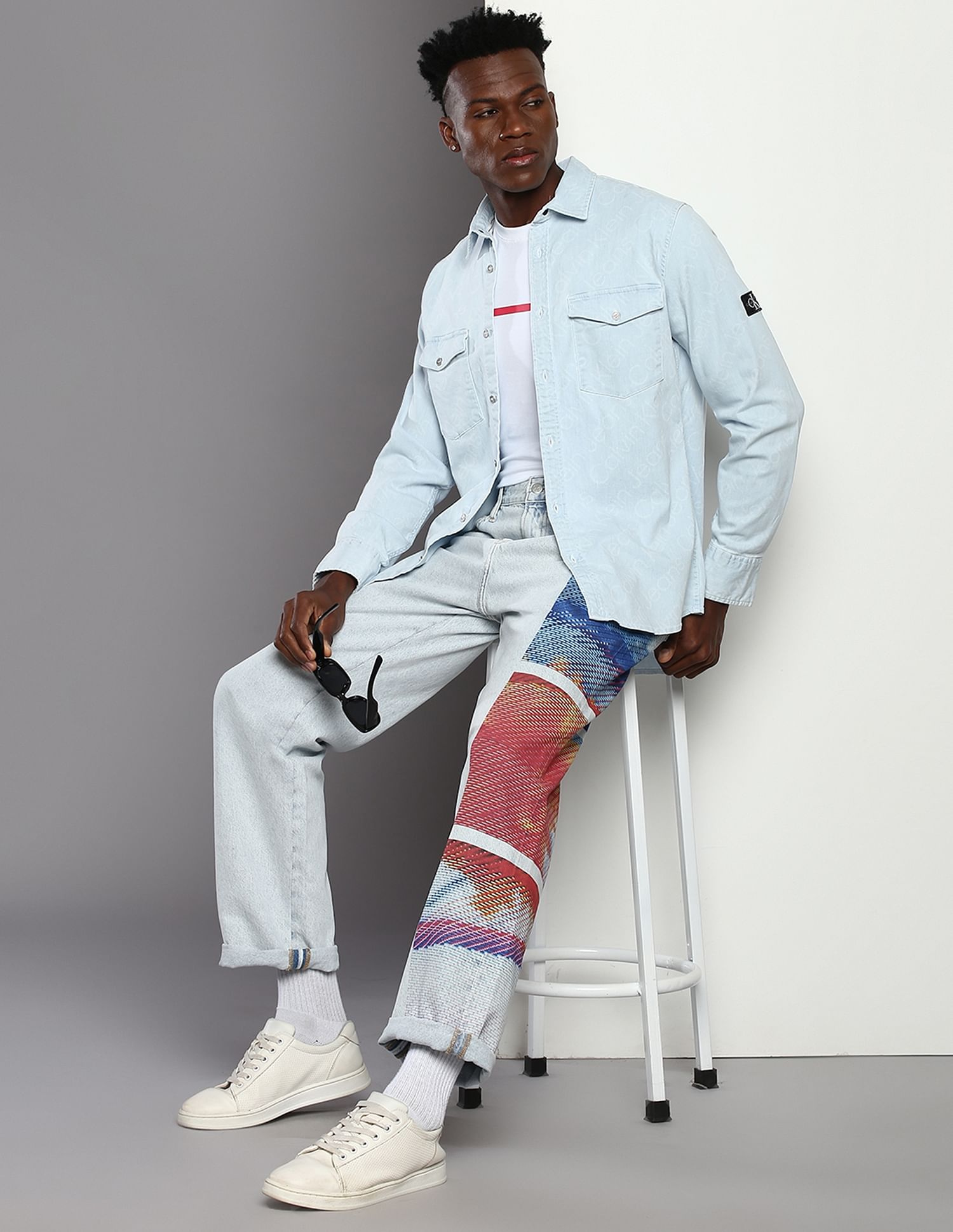 Calvin Klein Jeans Trucker Classic Blue Wash Denim Jacket Medium |  Affordable Designer Brands