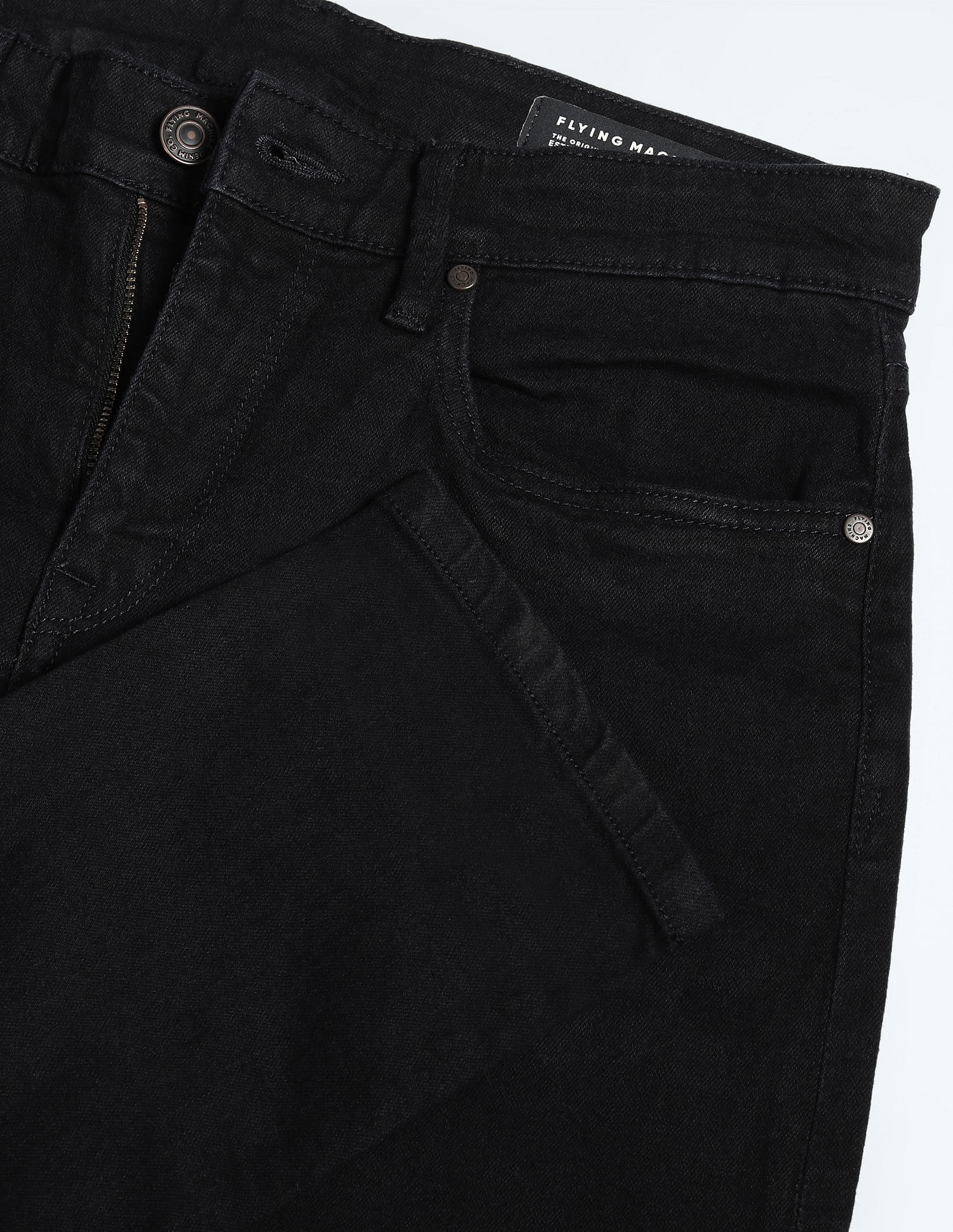 Flying Machine Mid Rise Slash Slim Tapered Fit Jeans