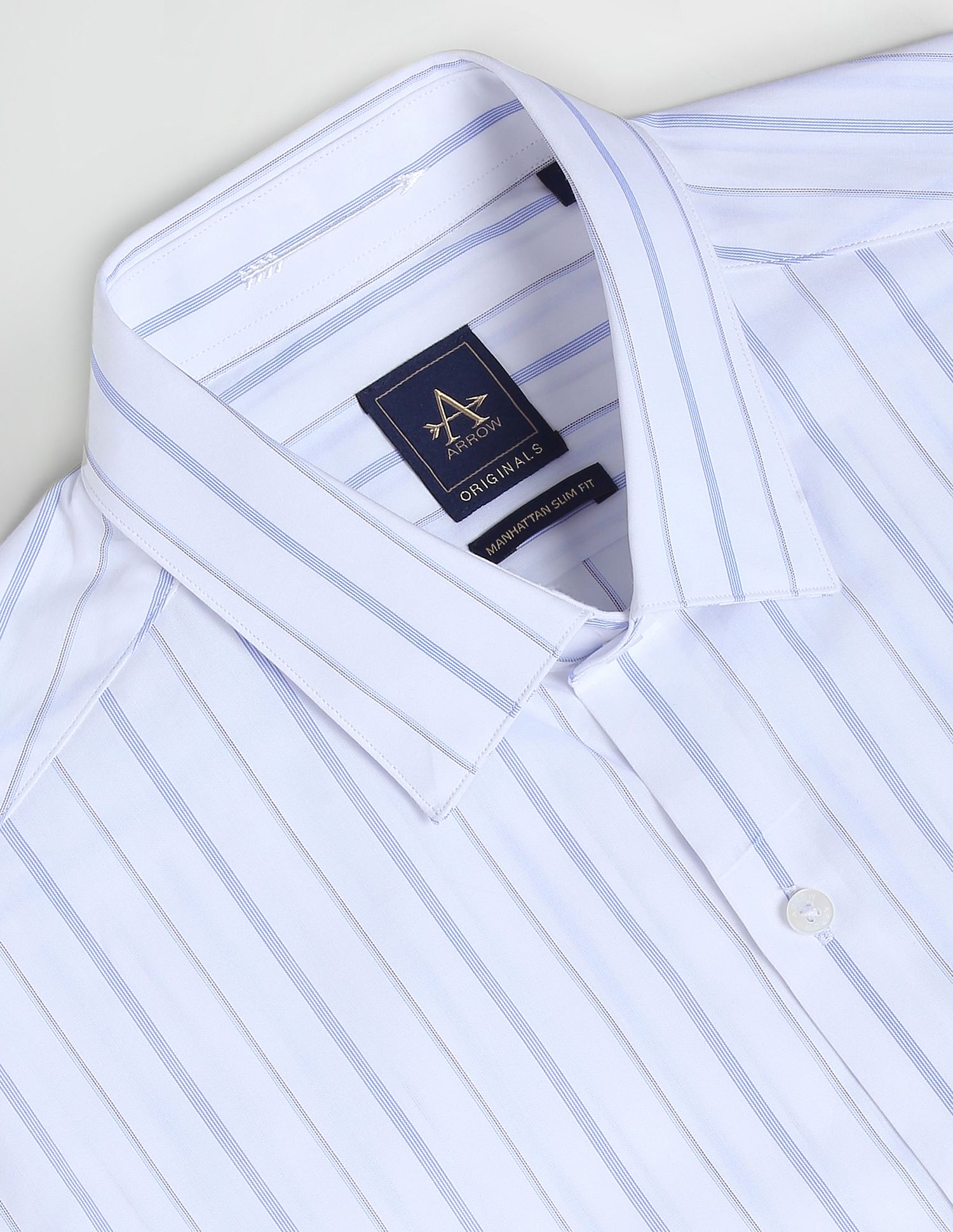 Arrow Pure Cotton Vertical Stripe Shirt