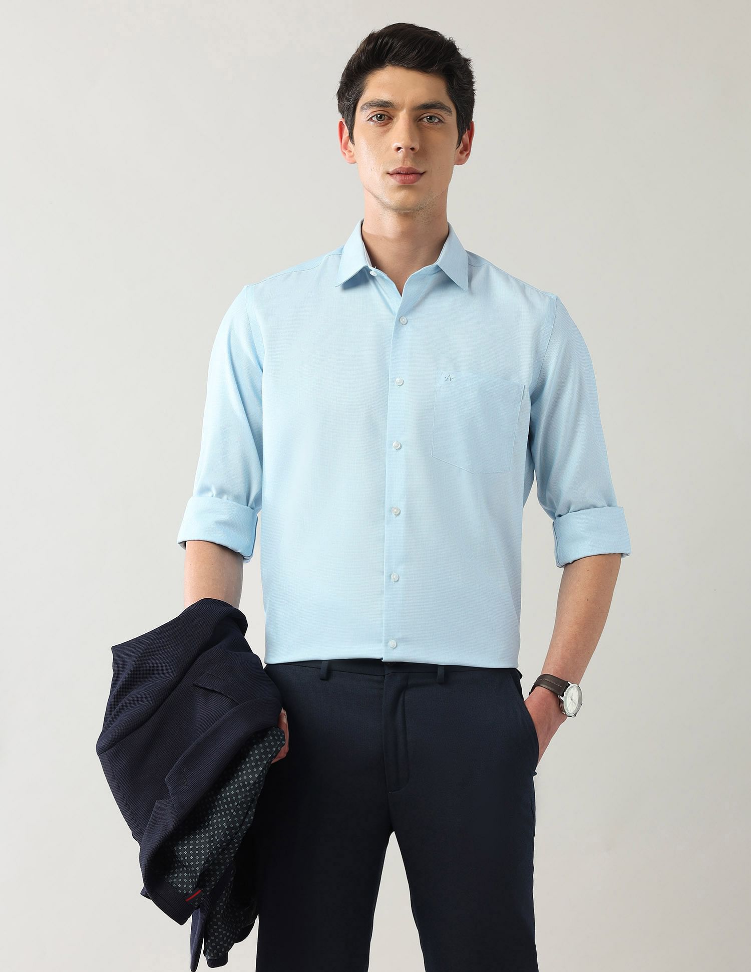 Arrow Manhattan Slim Fit Autopress Shirts