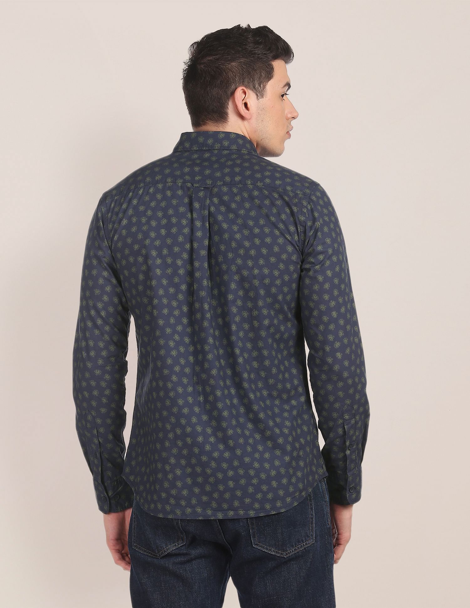U.S. Polo Assn. Spread Collar Printed Casual Shirt
