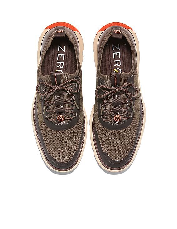 Cole Haan Men Brown Knit 4.Zerogrand Stitchlite Sneakers