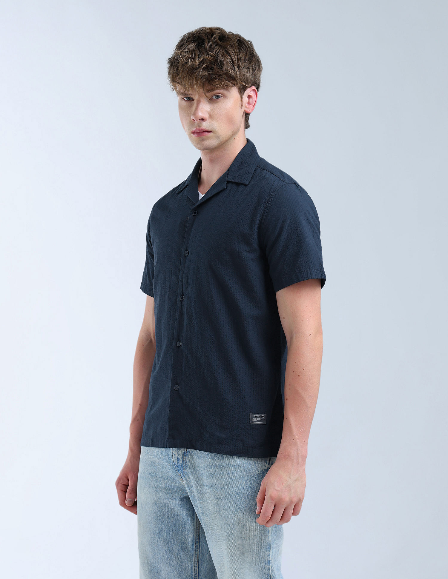 Flying Machine Regular Fit Textured Original Shirt