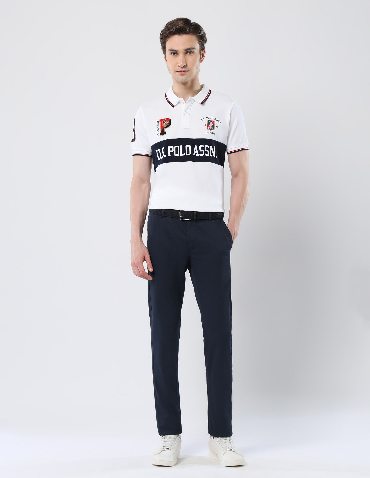 U.S. Polo Assn. Brand Printed 135 Anniversary Polo Shirt