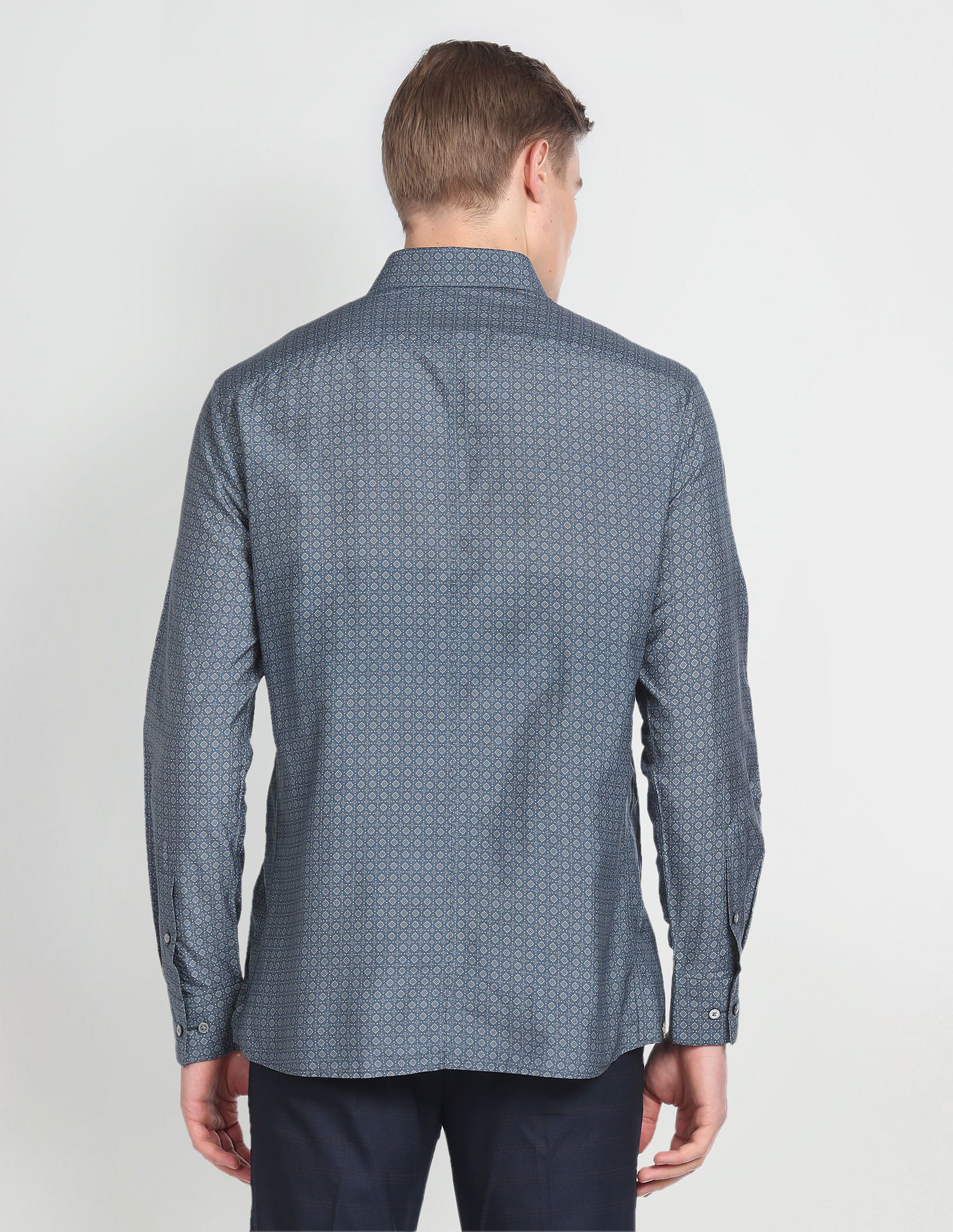 Arrow Geometric Sateen Formal Shirt