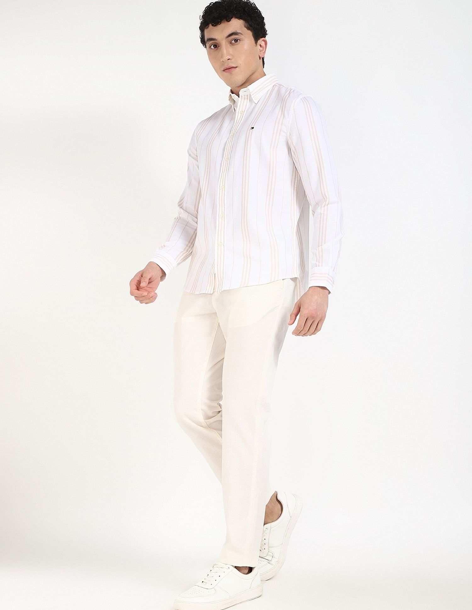Tommy Hilfiger Striped Regular-Fit Dobby Shirt