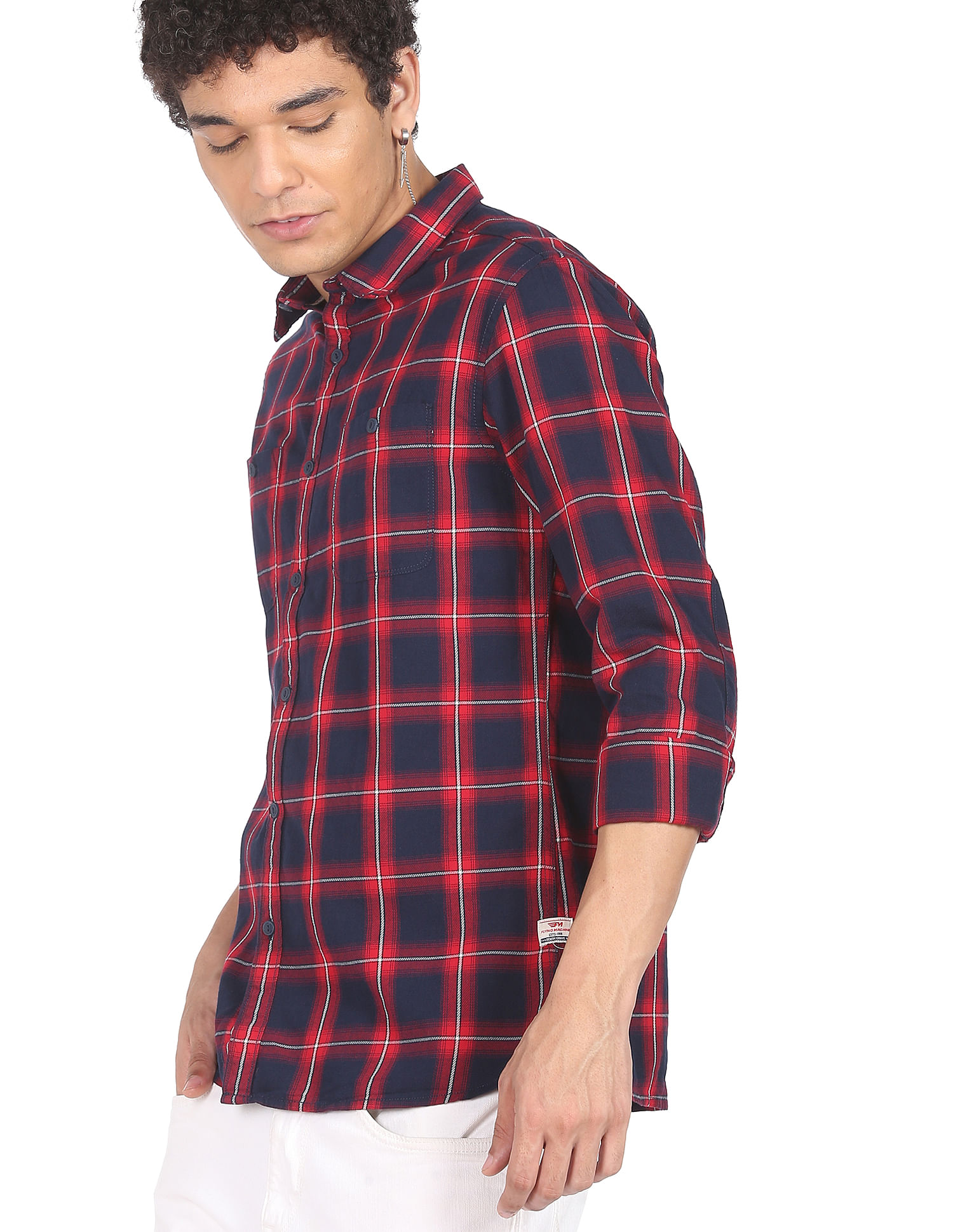 Flying Machine Tartan Check Twill Shirt