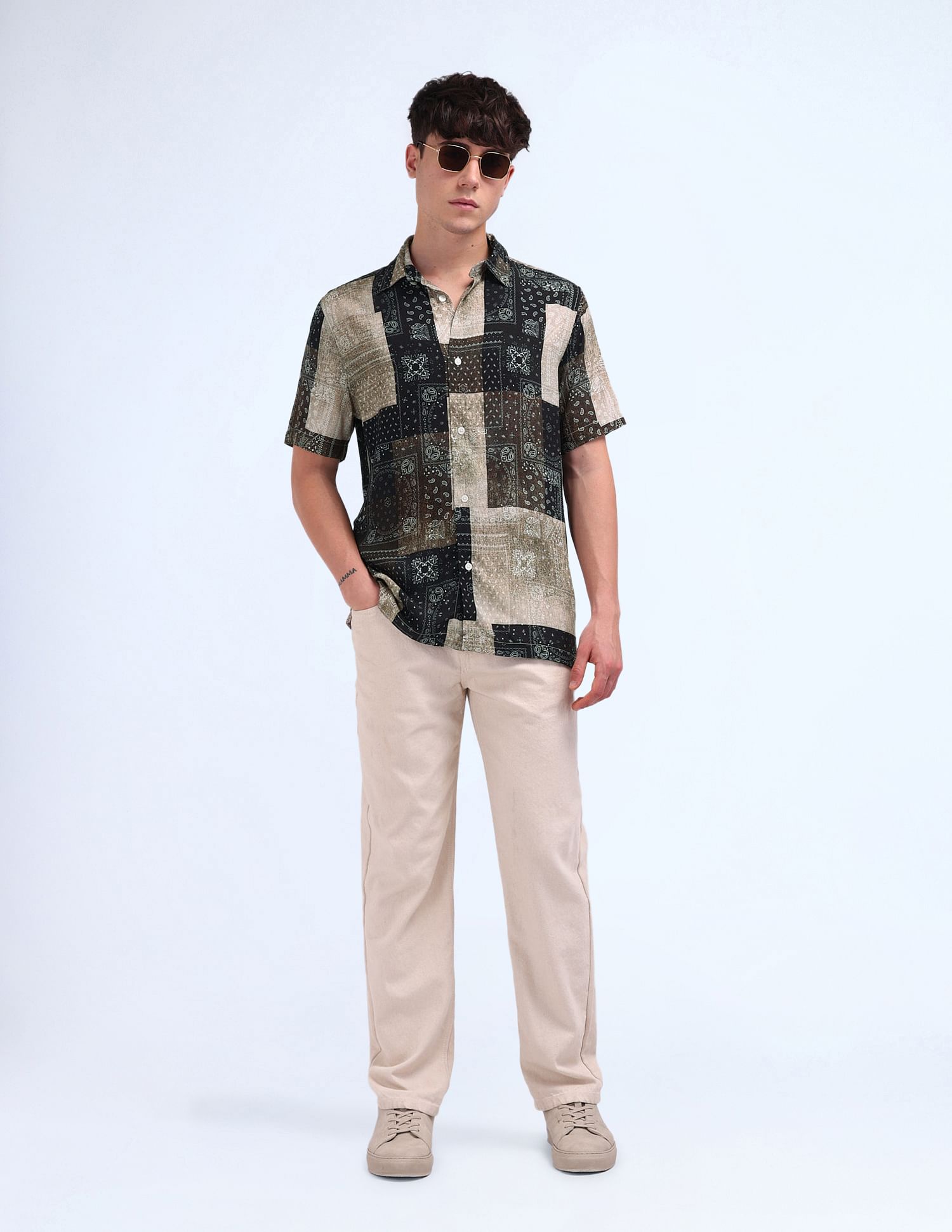 Flying Machine All-Over Printed Regular Fit Shirt