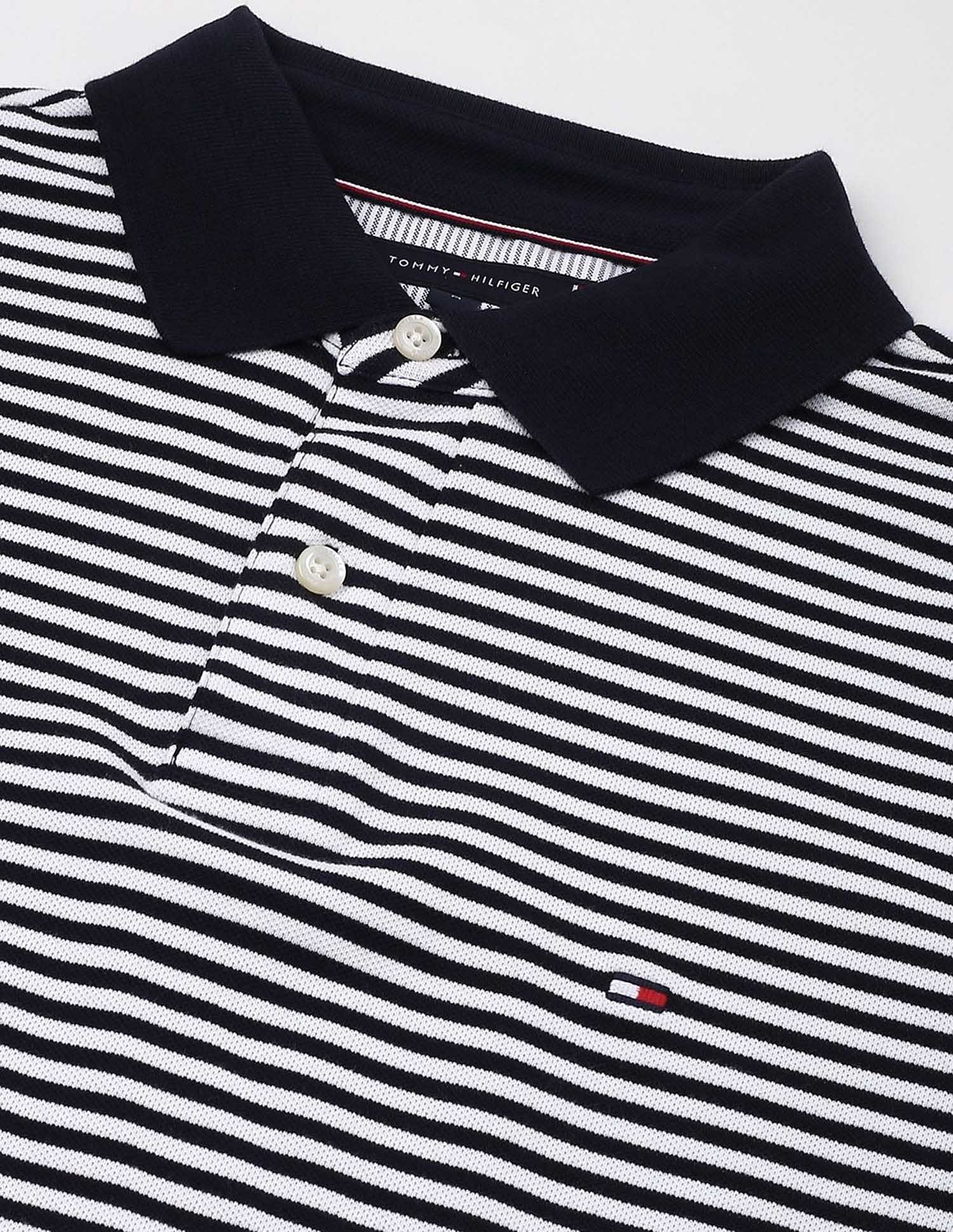 Tommy Hilfiger Striped Regular-Fit Cotton T-Shirt
