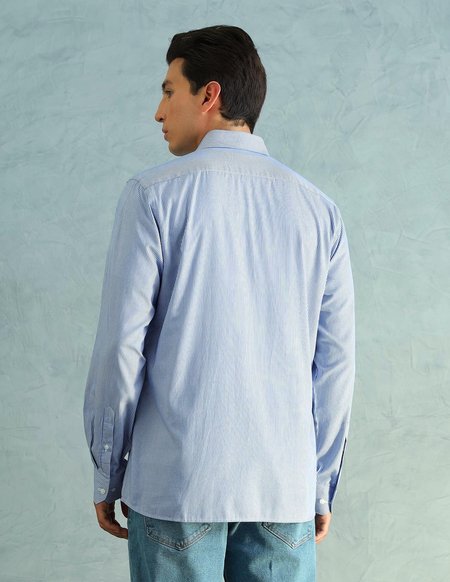 Arrow Slim Fit Striped Smart Formal Shirt