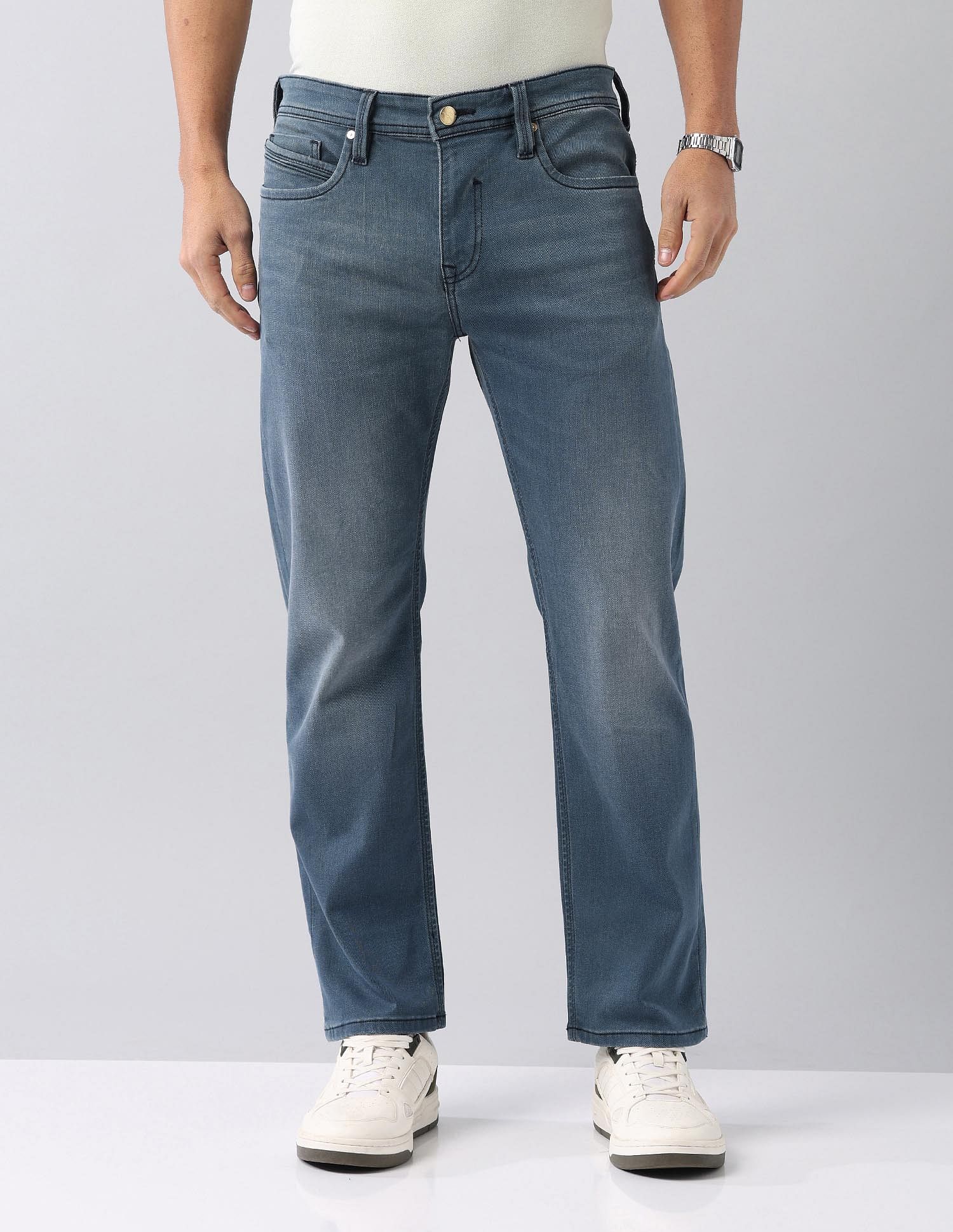 AD by Arvind Regular Fit Luxe Hypermove Jeans