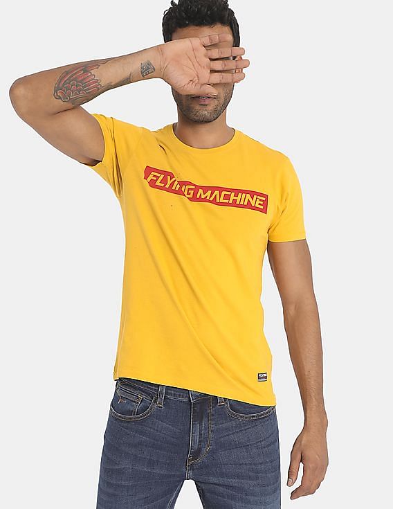 flying machine round neck t shirt
