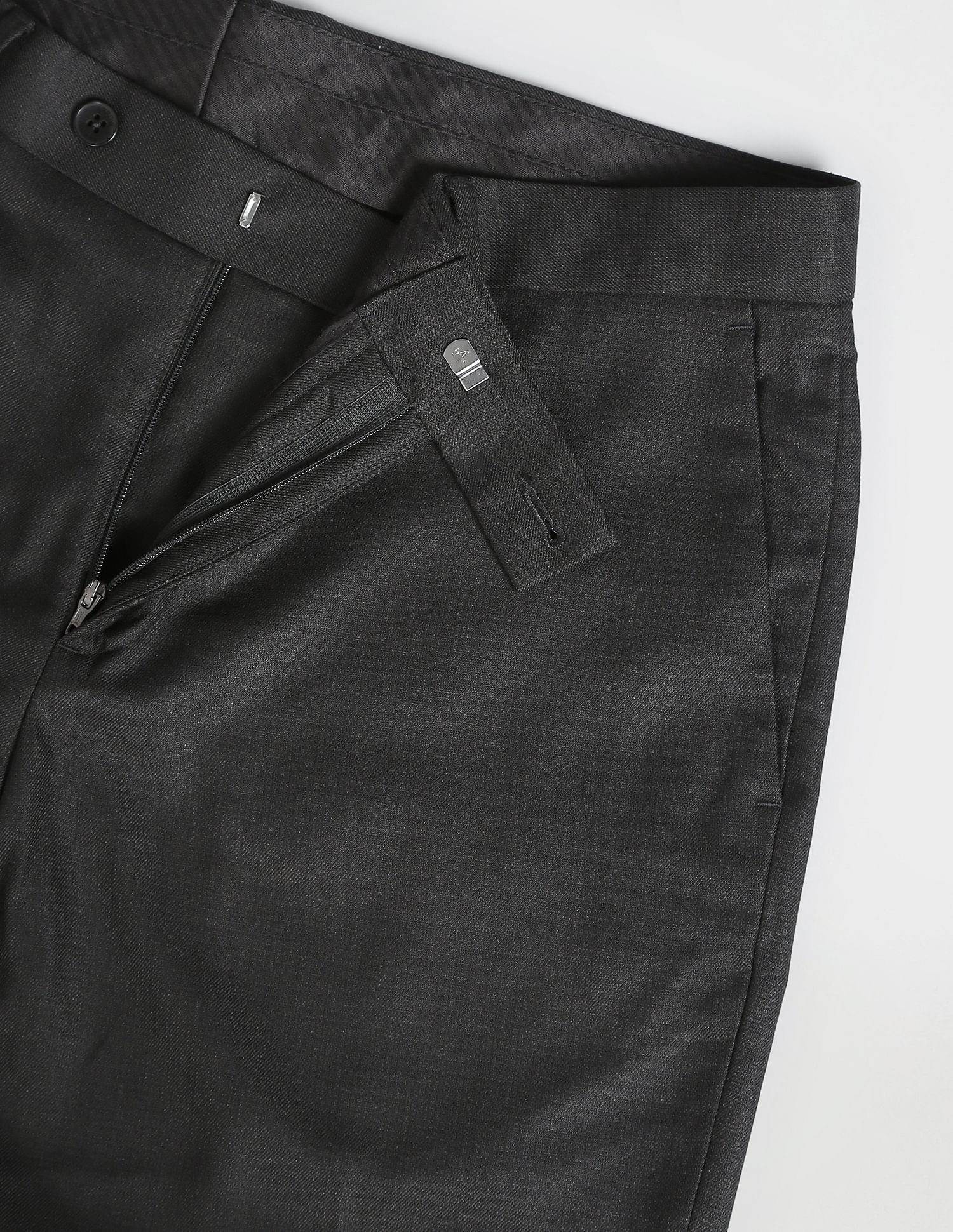 Arrow Hudson Regular Fit Twill Formal Trousers