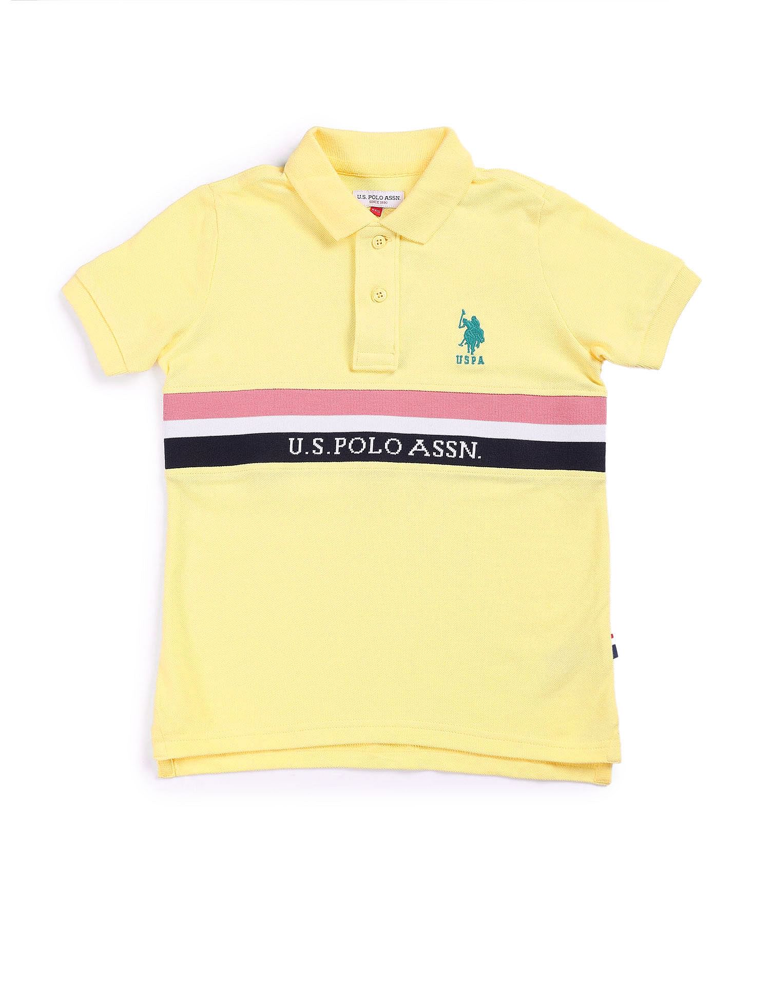 U.S. Polo Assn. Kids Boys Brand Tape Polo Shirt