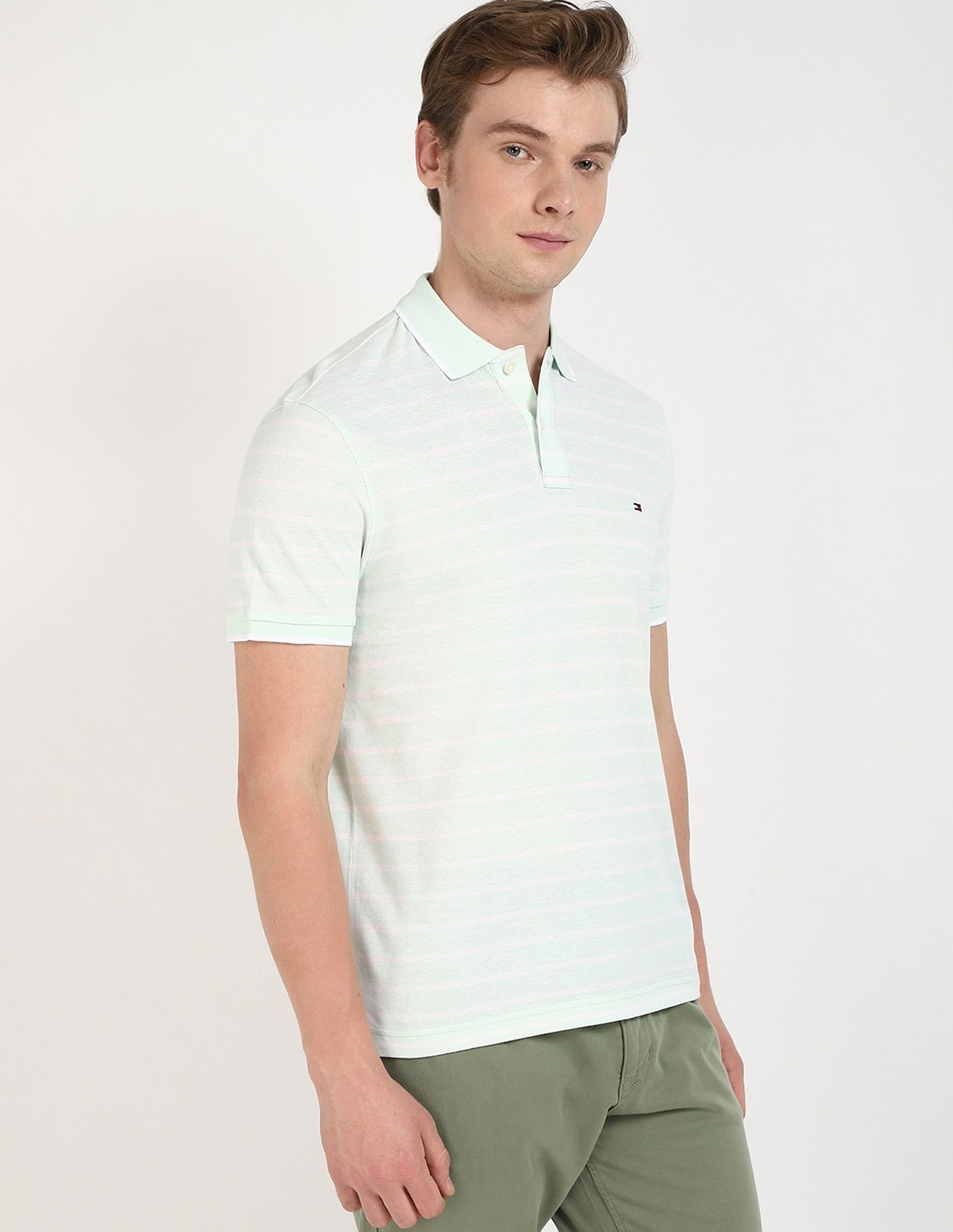 Tommy Hilfiger Striped Regular-Fit Cotton Polo Shirt