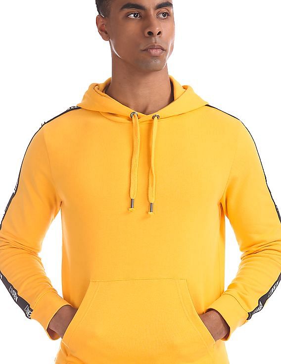 Buy Aeropostale Yellow Side Tape Hooded Sweatshirt NNNOW