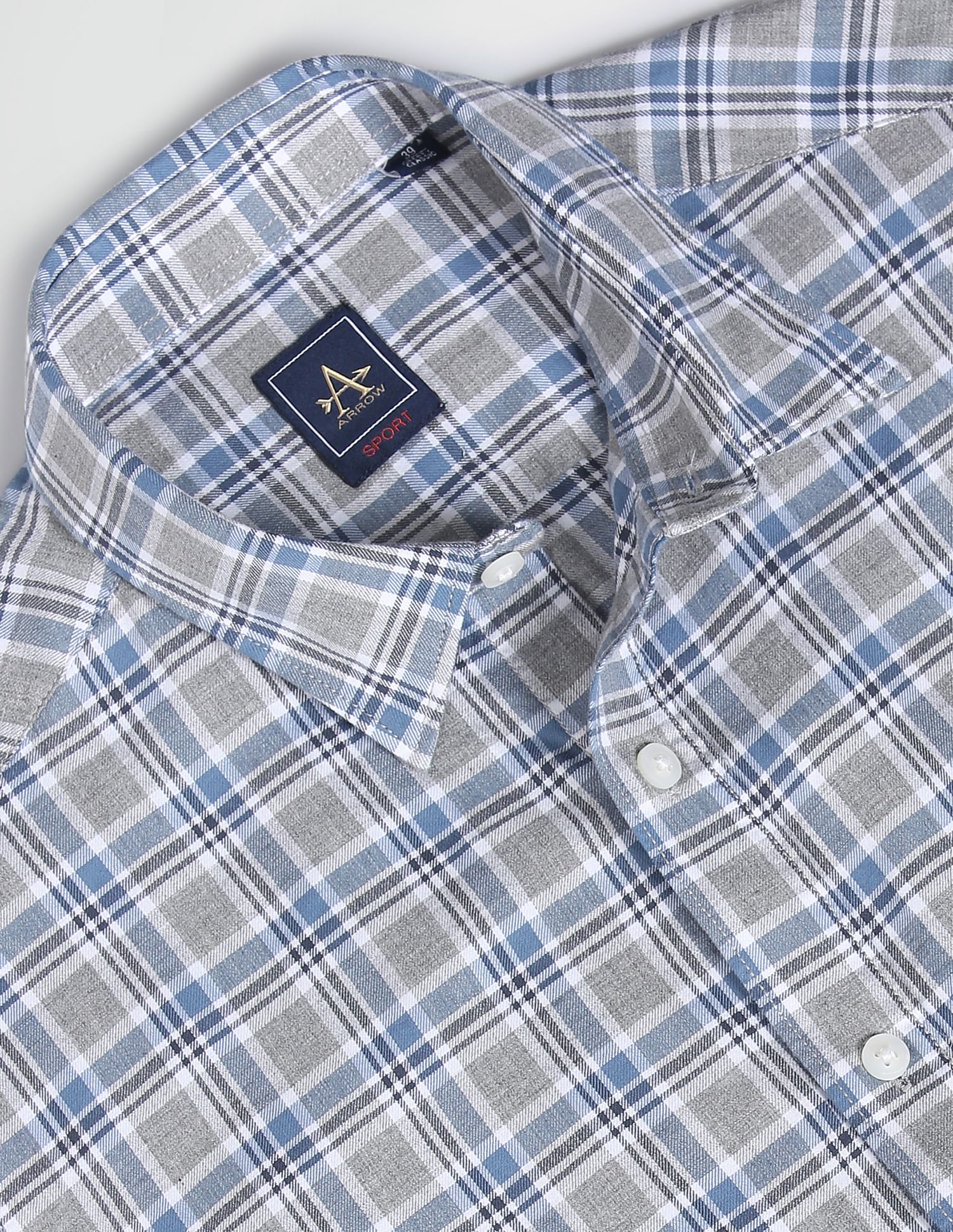 Arrow Sports Tartan Check Twill Shirt