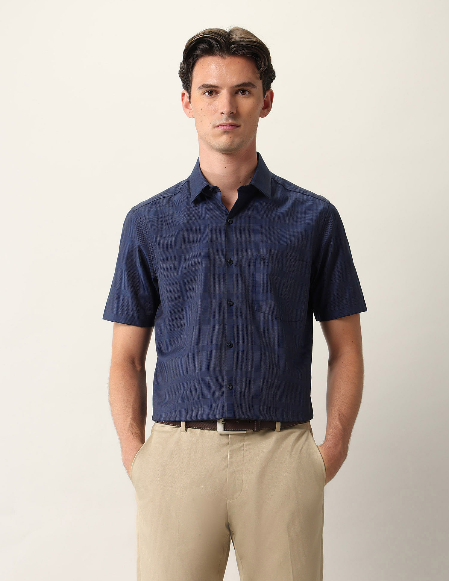 Arrow Glen Checked Dobby Ceremonial Shirt
