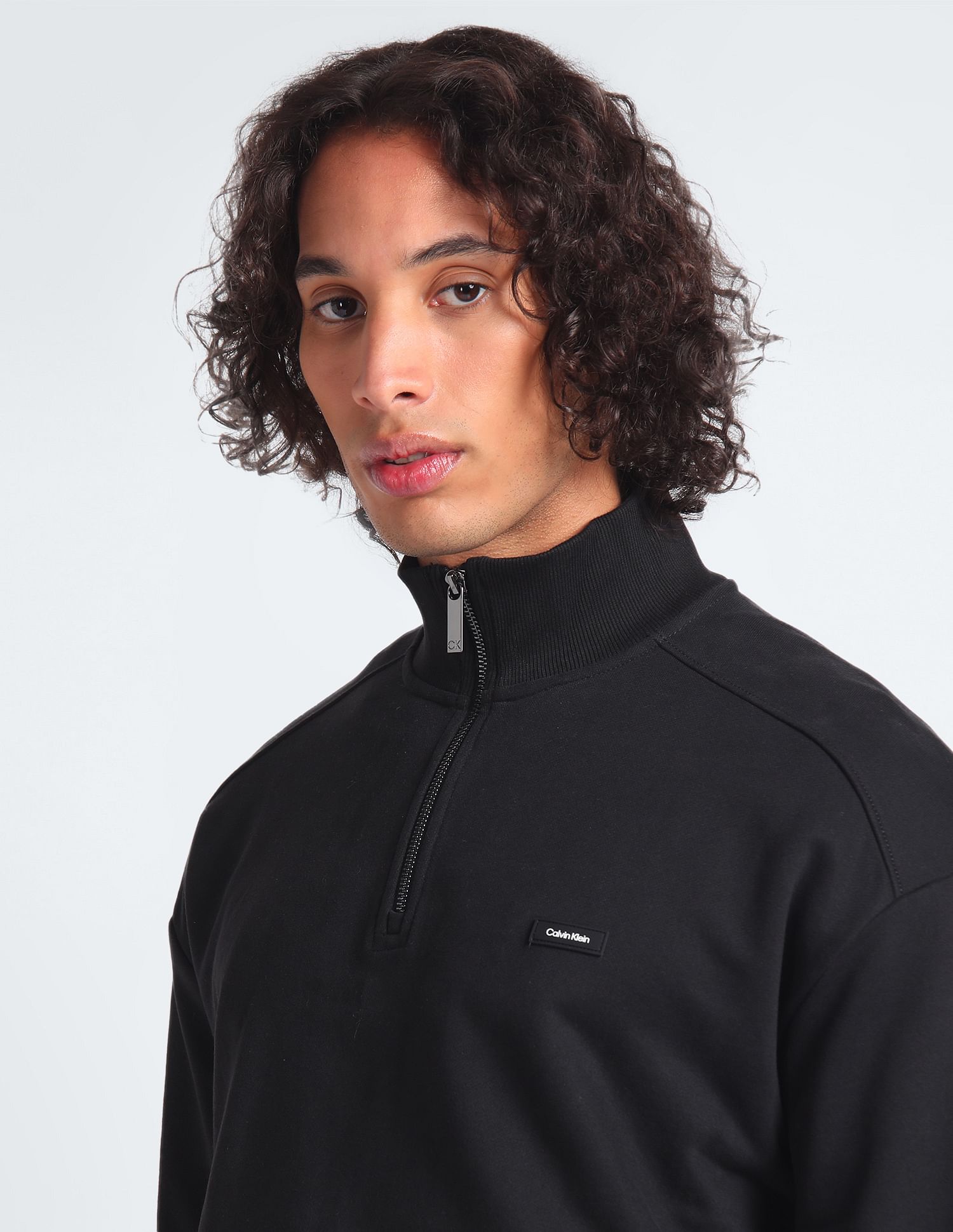 Buy Calvin Klein Quarter Zip Cotton Comfort Sweatshirt Buy Calvin Klein Quarter Zip Cotton Comfort Sweatshirt