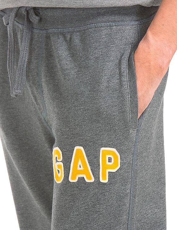 Buy GAP Men Grey Textured Logo Sweatpants - NNNOW.com