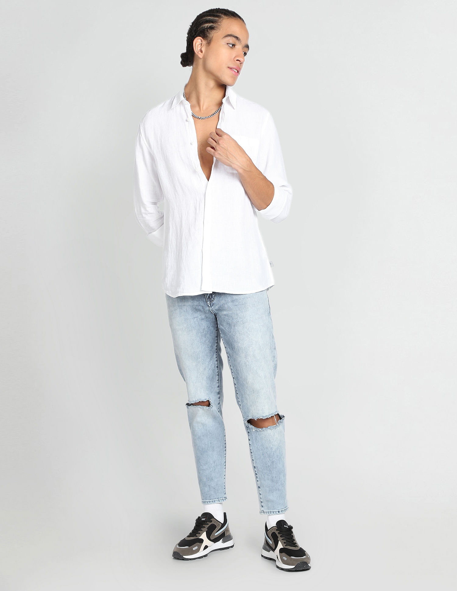 Flying Machine Linen Slim Fit Shirt