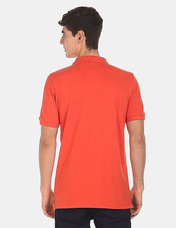 U.S. Polo Assn. Ribbed Collar Cotton Solid Pique Polo Shirt