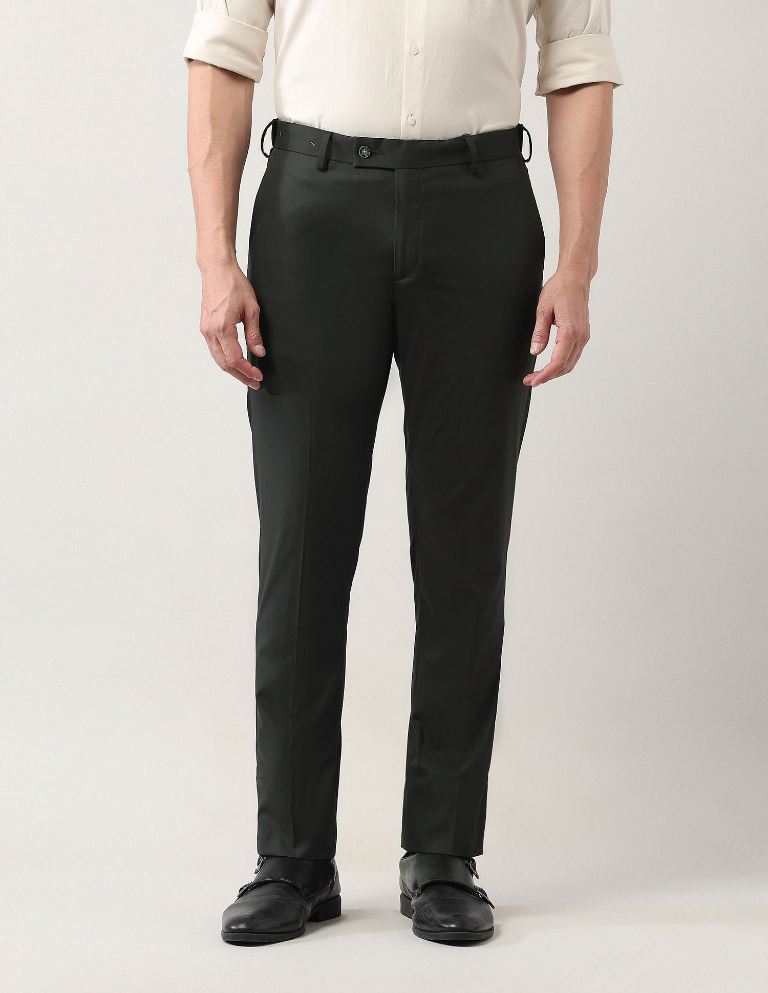 Arrow Mid Rise Regular Fit Autoflex Trousers