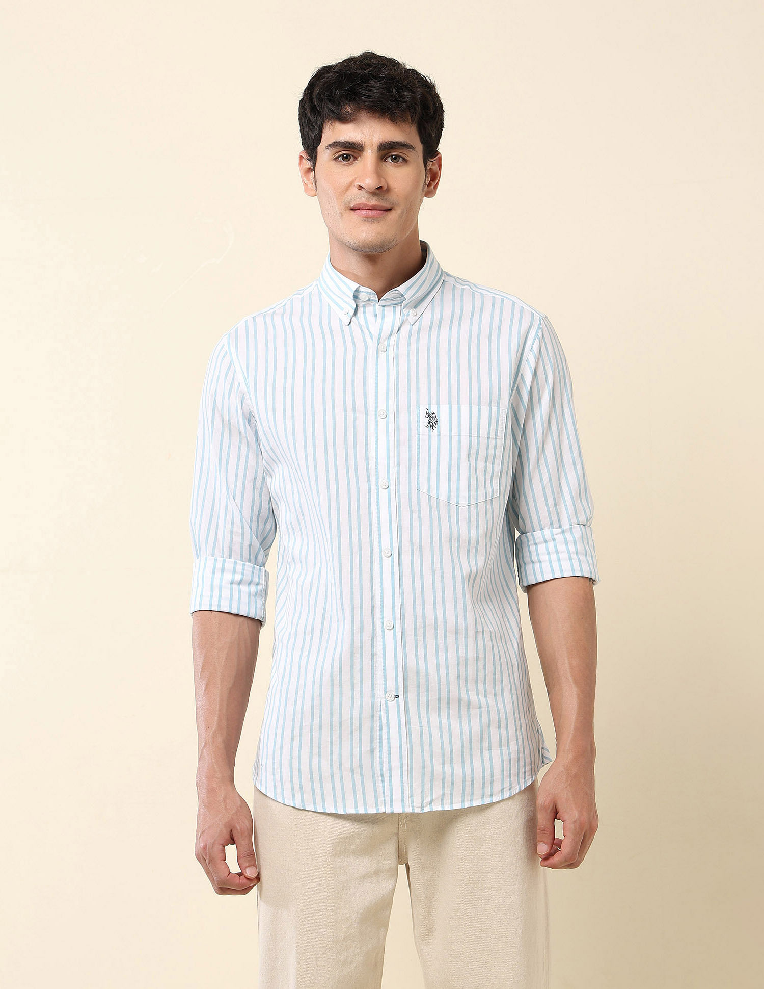 U.S. Polo Assn. Vertical Striped Pure Cotton Shirt